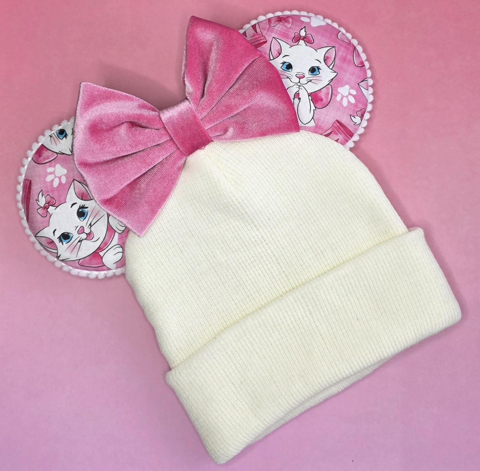 Marie print mouse ears - Winter beanie hat