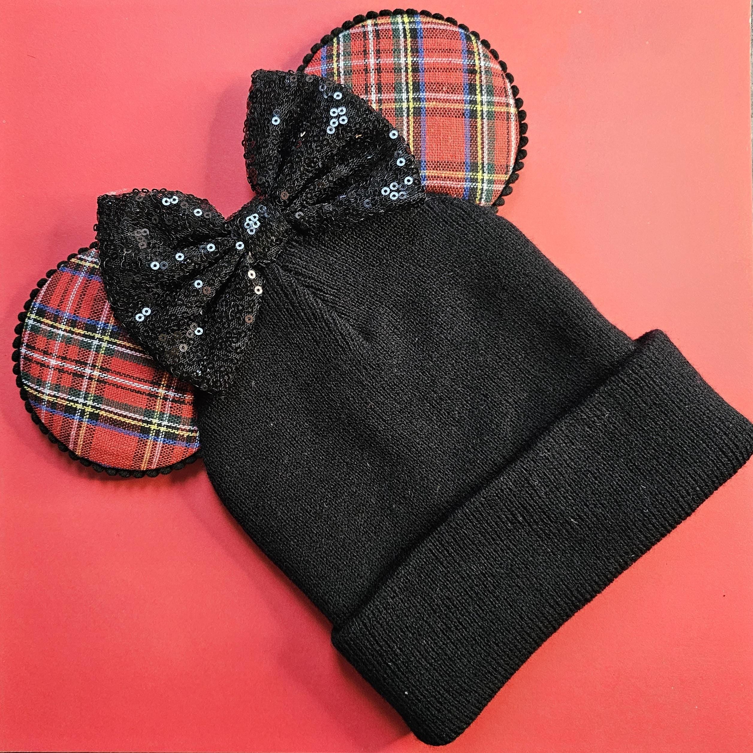 Tartan mouse ears - Winter beanie hat