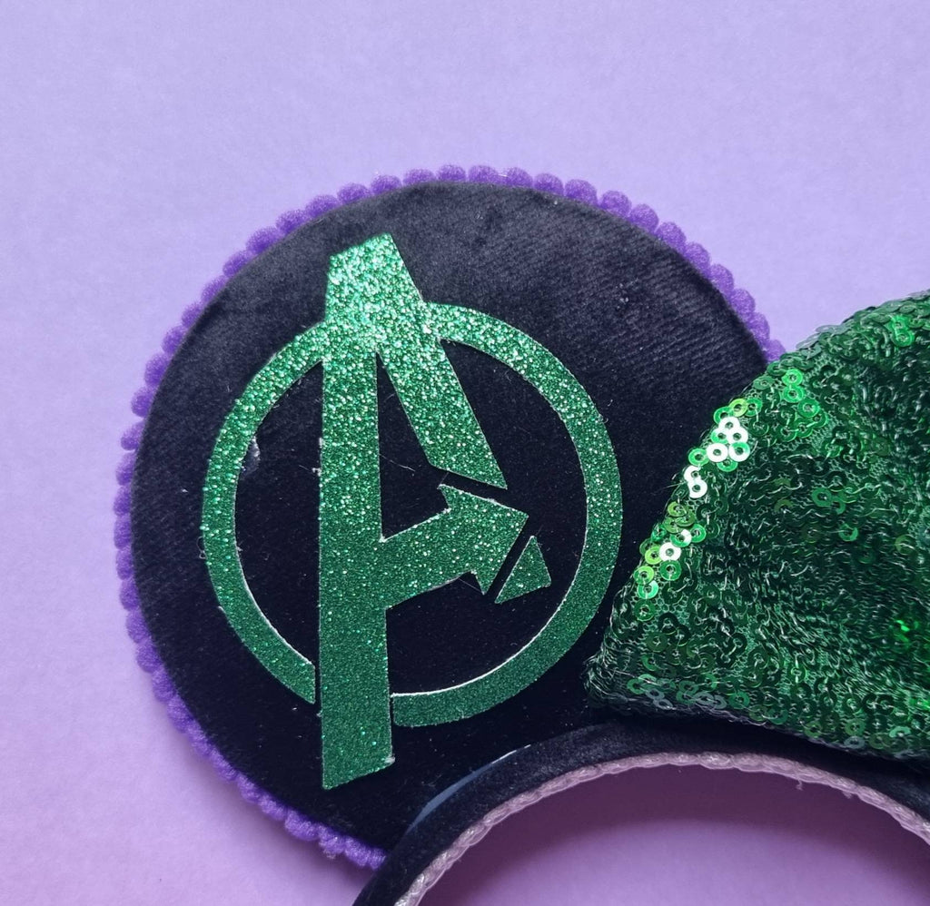 Hulk inspired - mouse ears headband