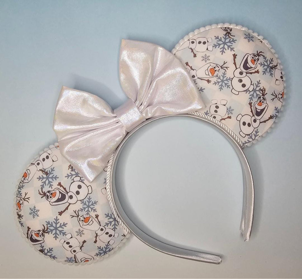 Olaf print headband - mouse ears headband