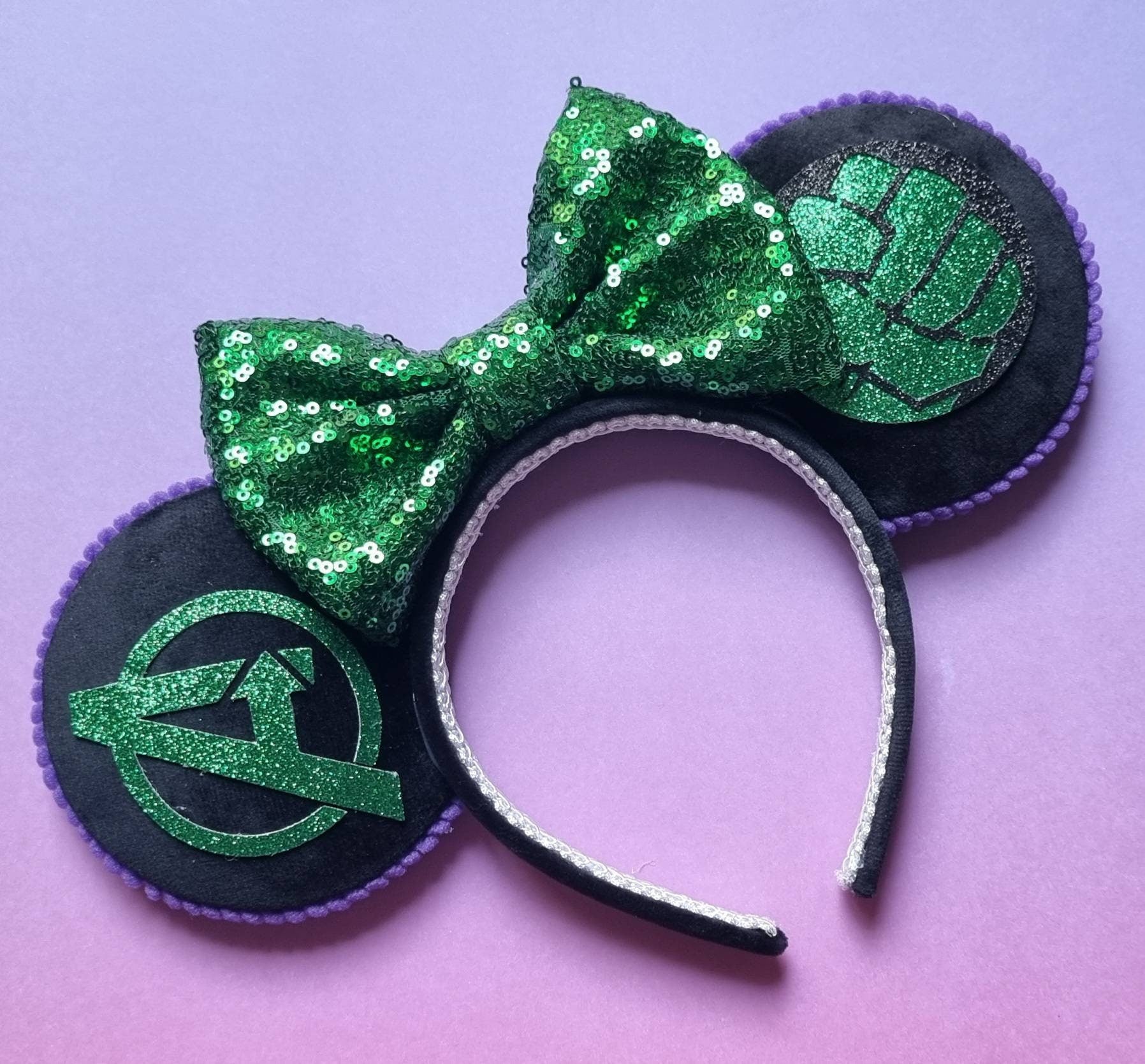 Hulk inspired - mouse ears headband