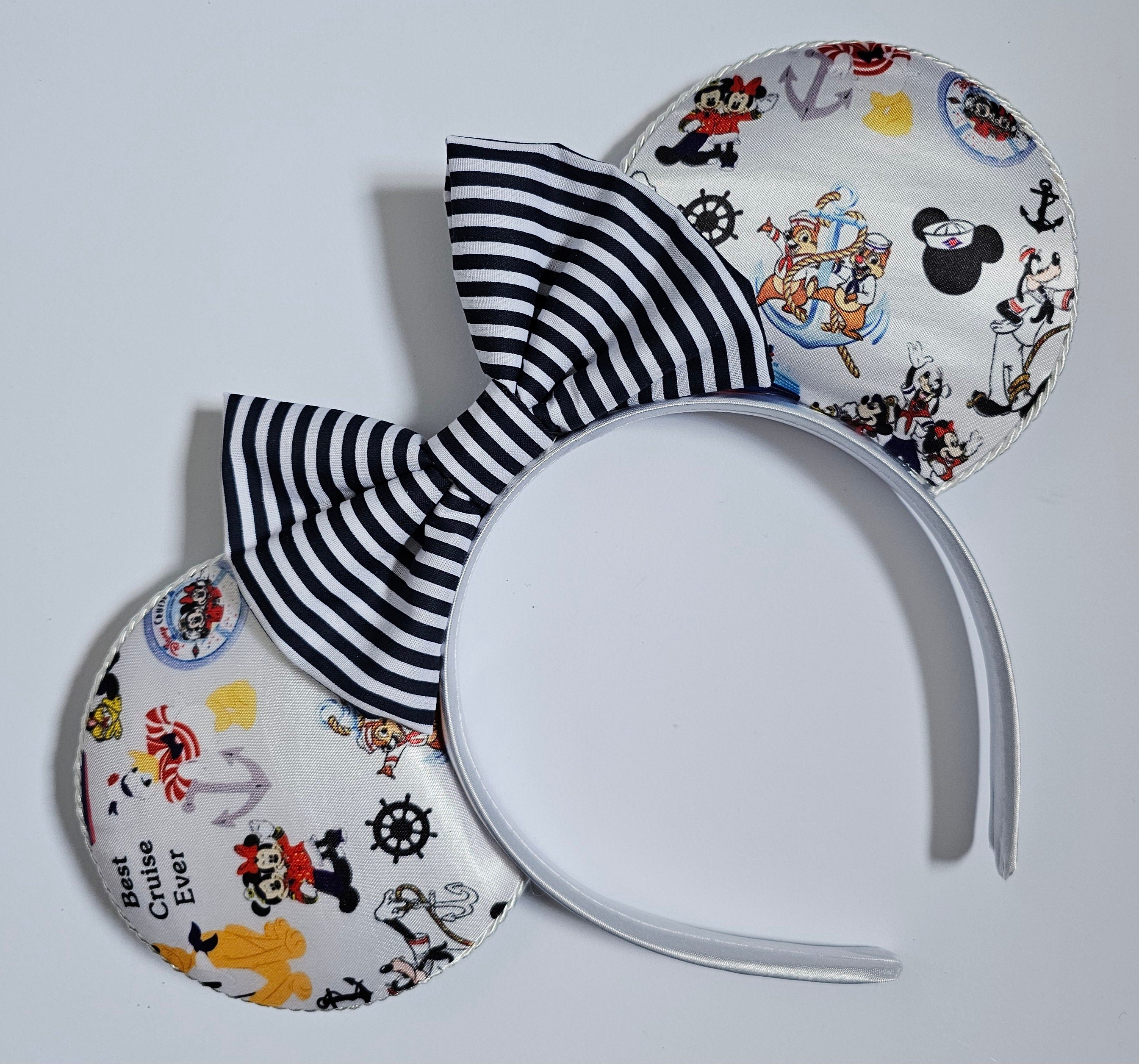 Best cruise ever print fabric - mouse ears headband