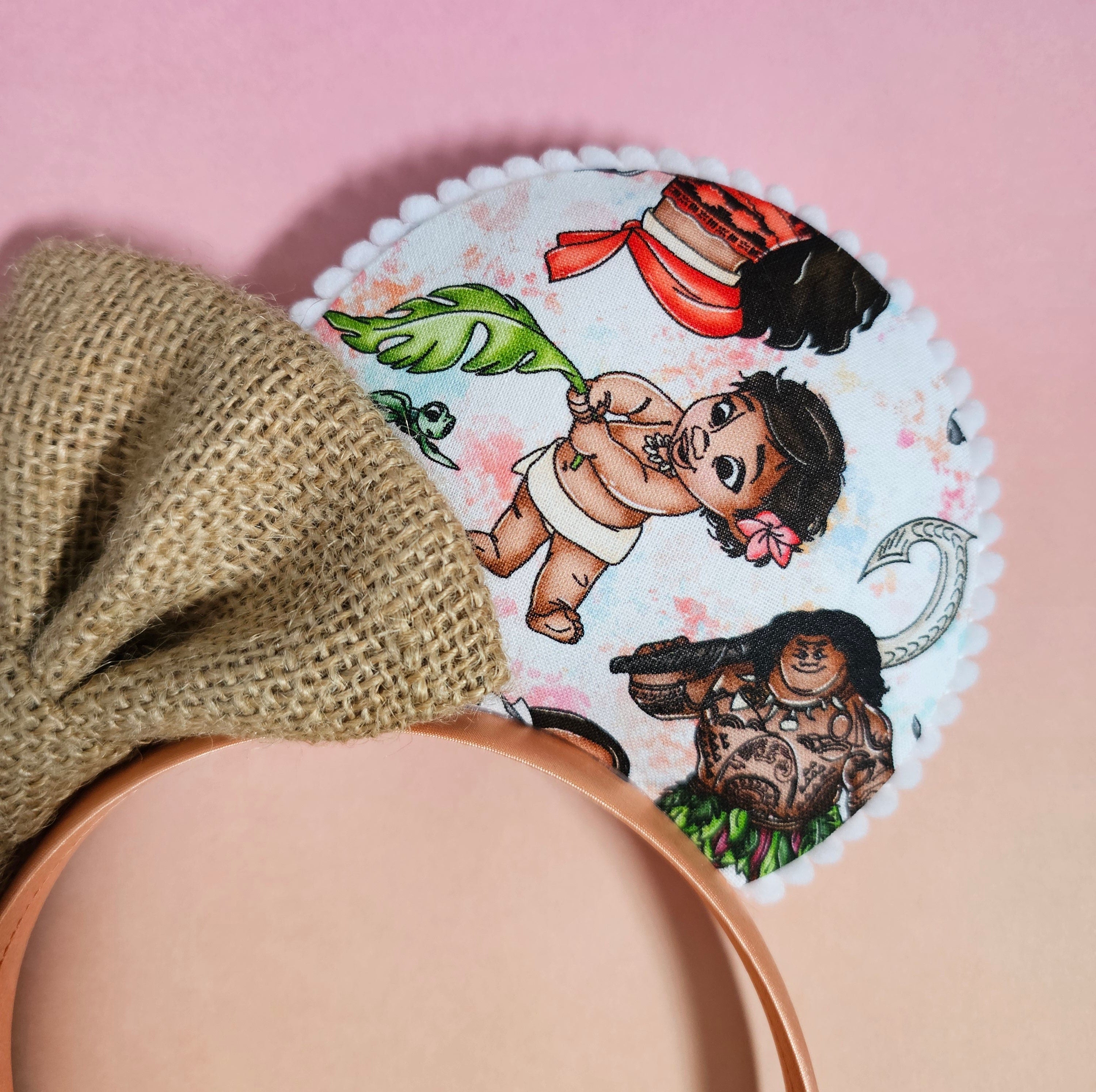 Moana print - mouse ears headband