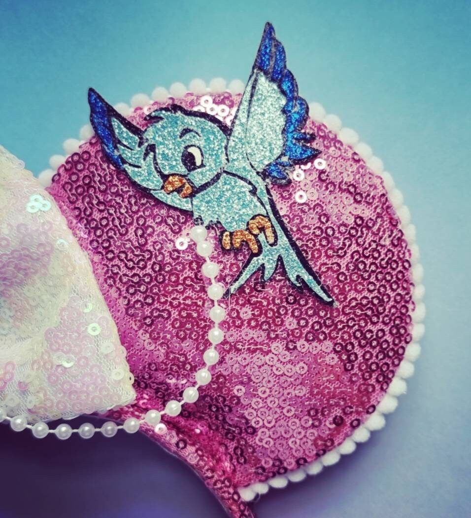 Pink Cinderella - mouse ears headband