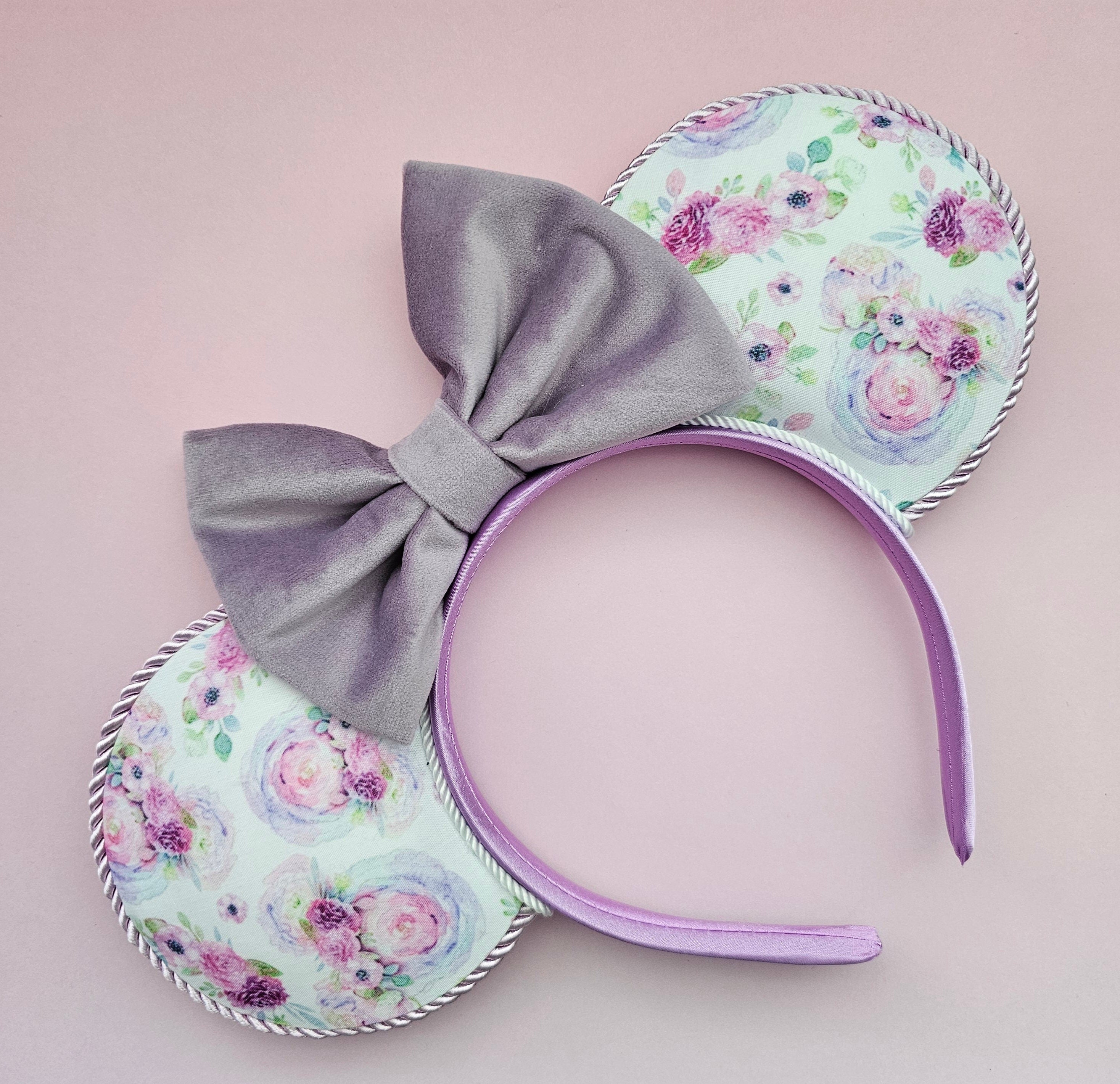 Pretty floral - mouse ears headband