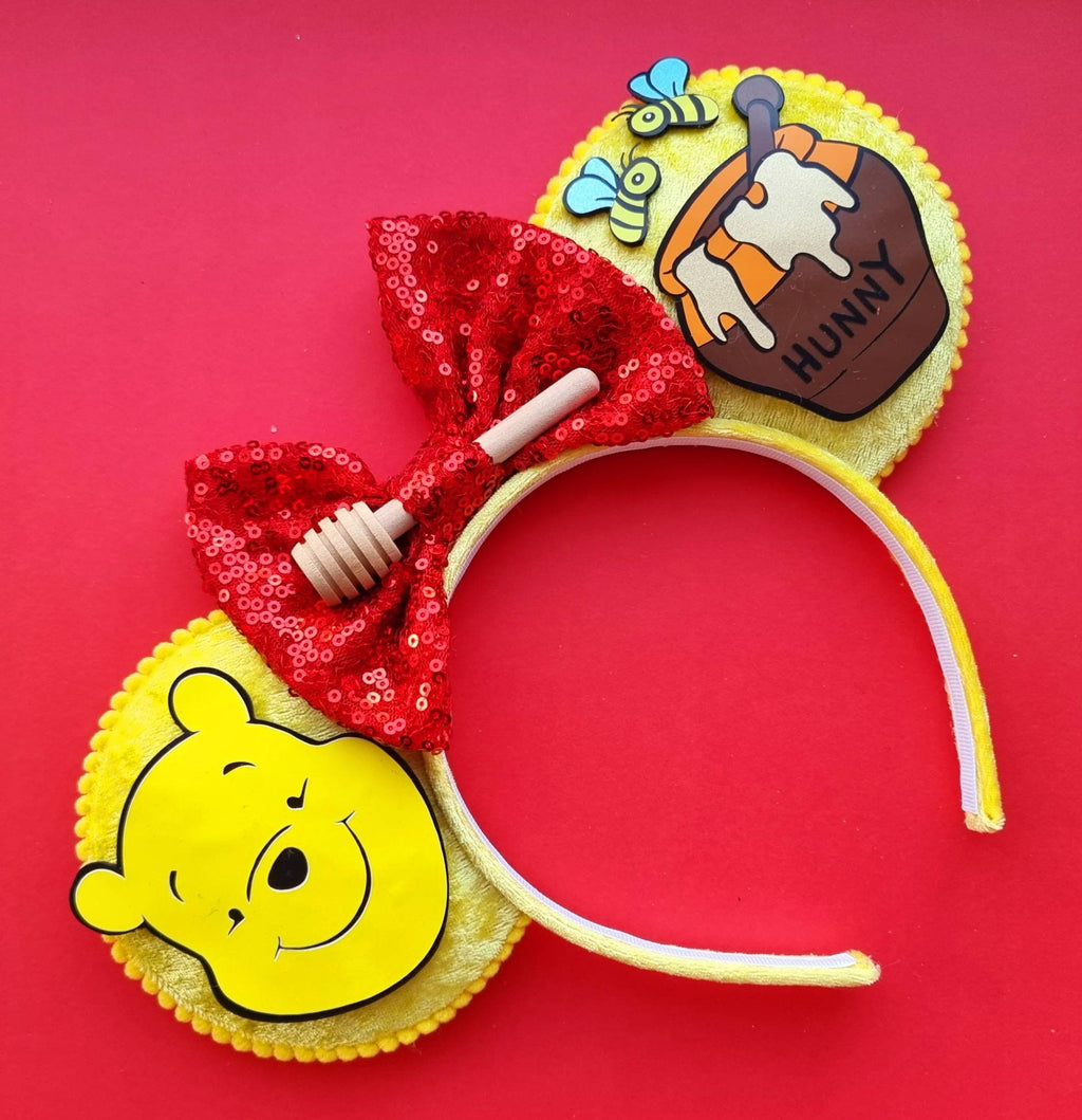 Pooh bear - mouse ears headband