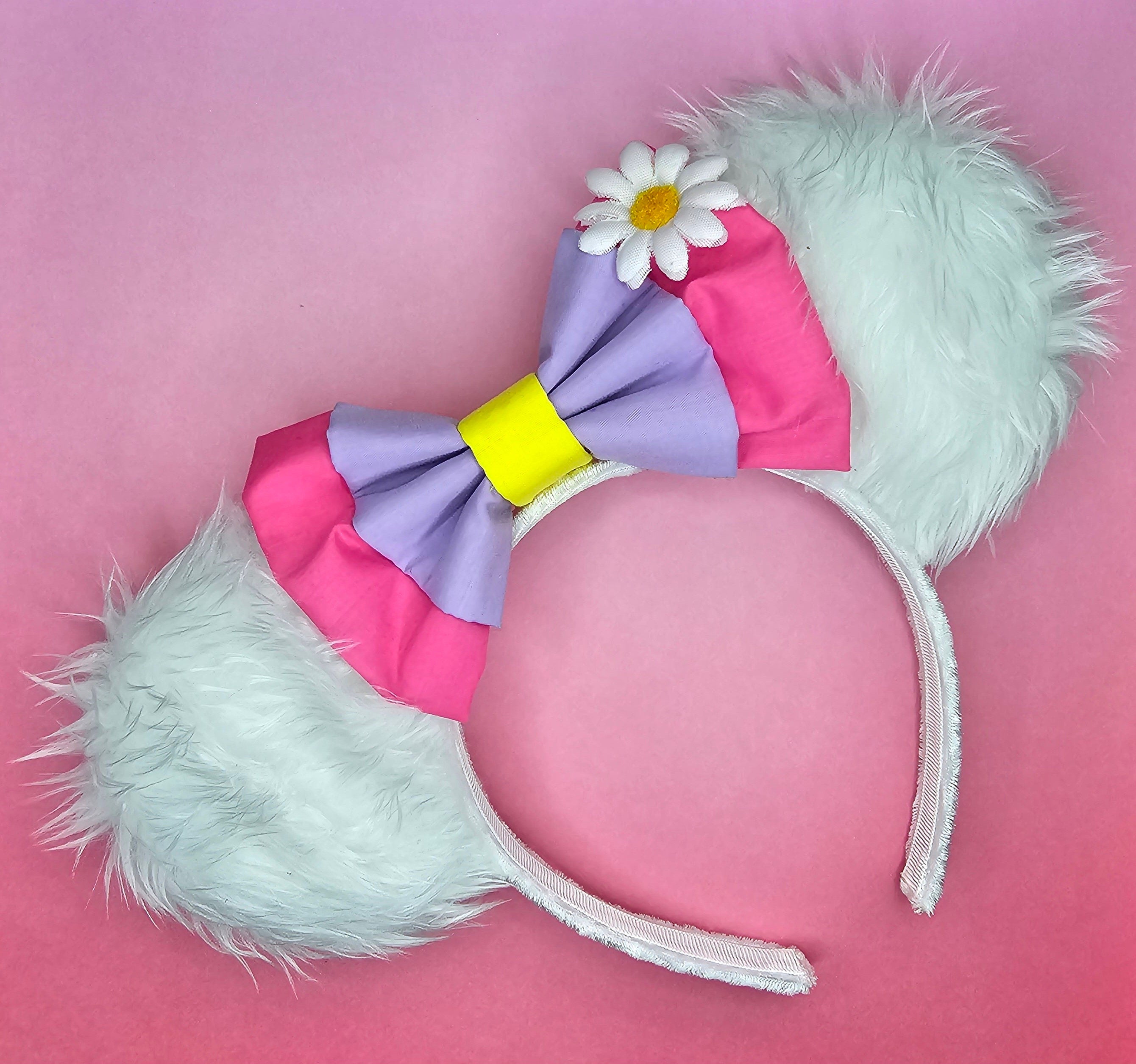 Daisy duck fluffy - mouse ears headband