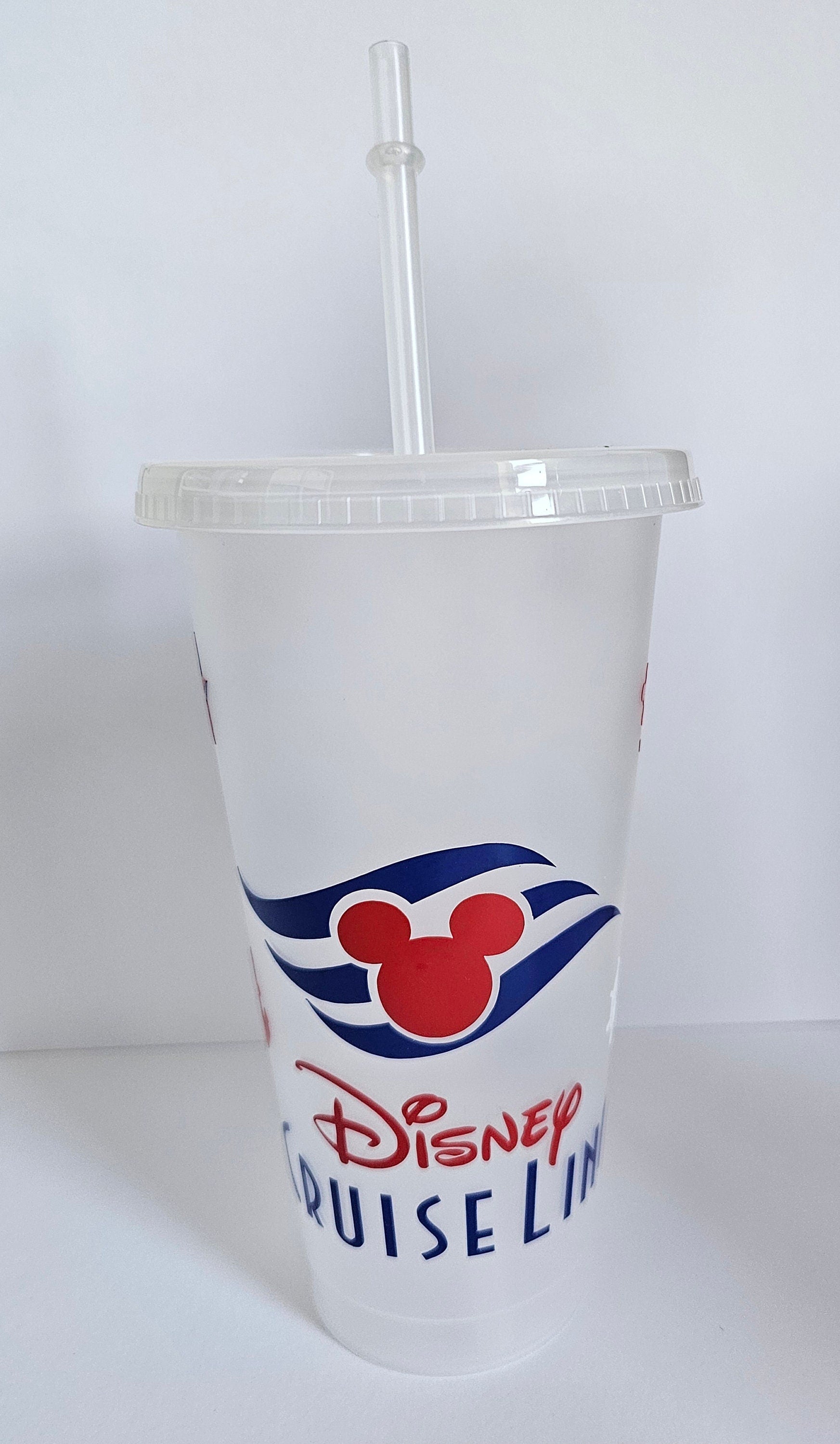 Cruise line cold cup with lid & straw - personalised tumbler