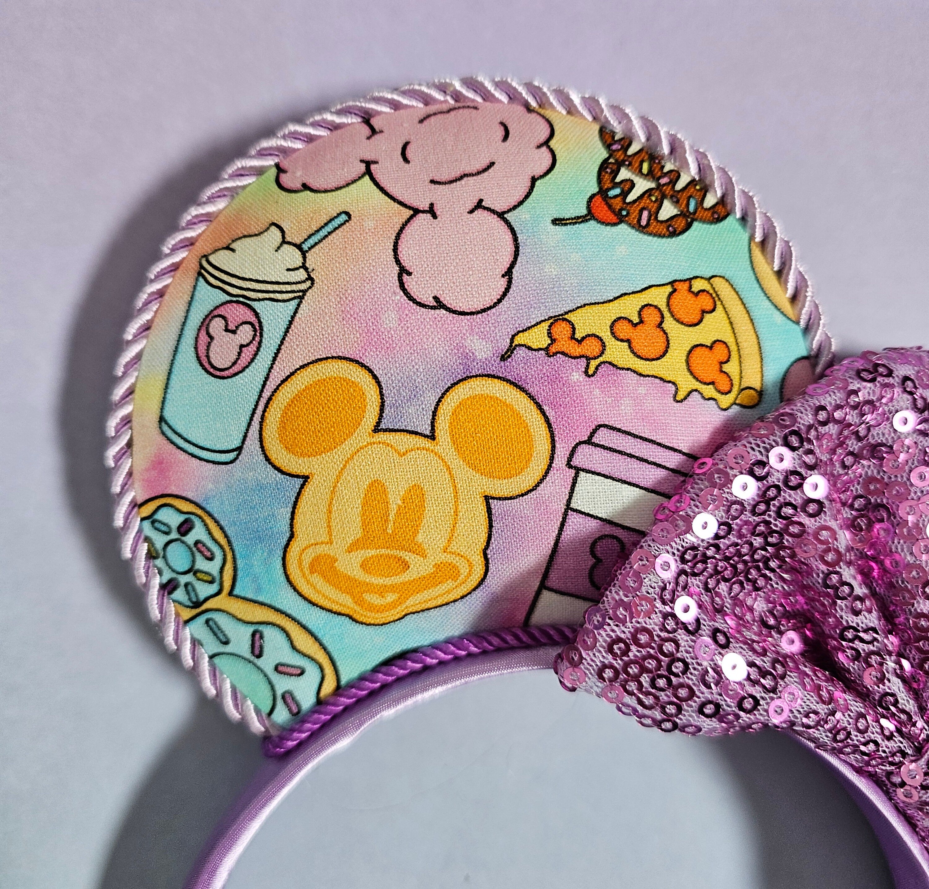 Mouse snacks printed fabric - mouse ears headband