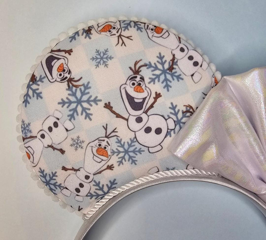 Olaf print headband - mouse ears headband
