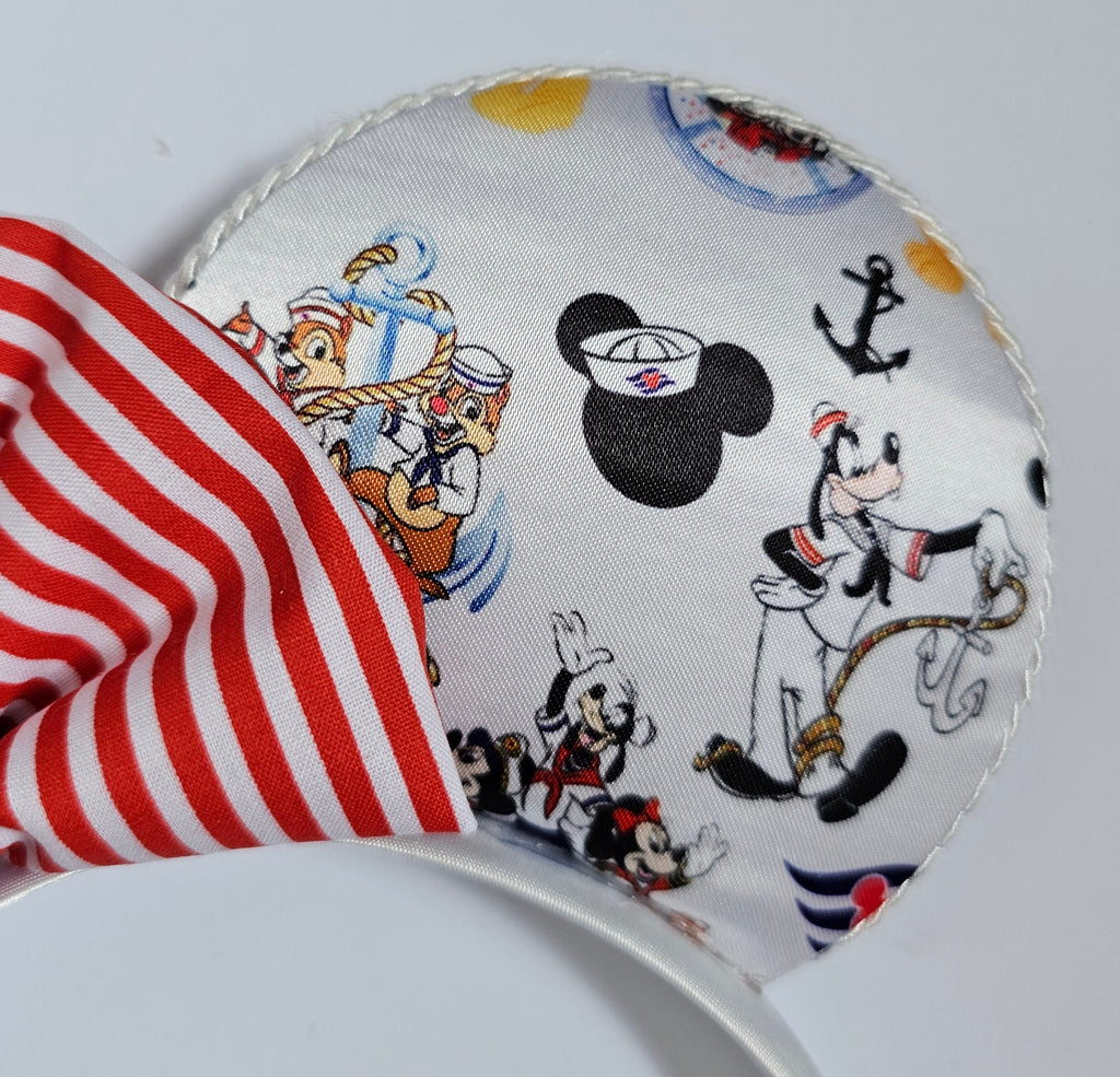 Best cruise ever print fabric - mouse ears headband