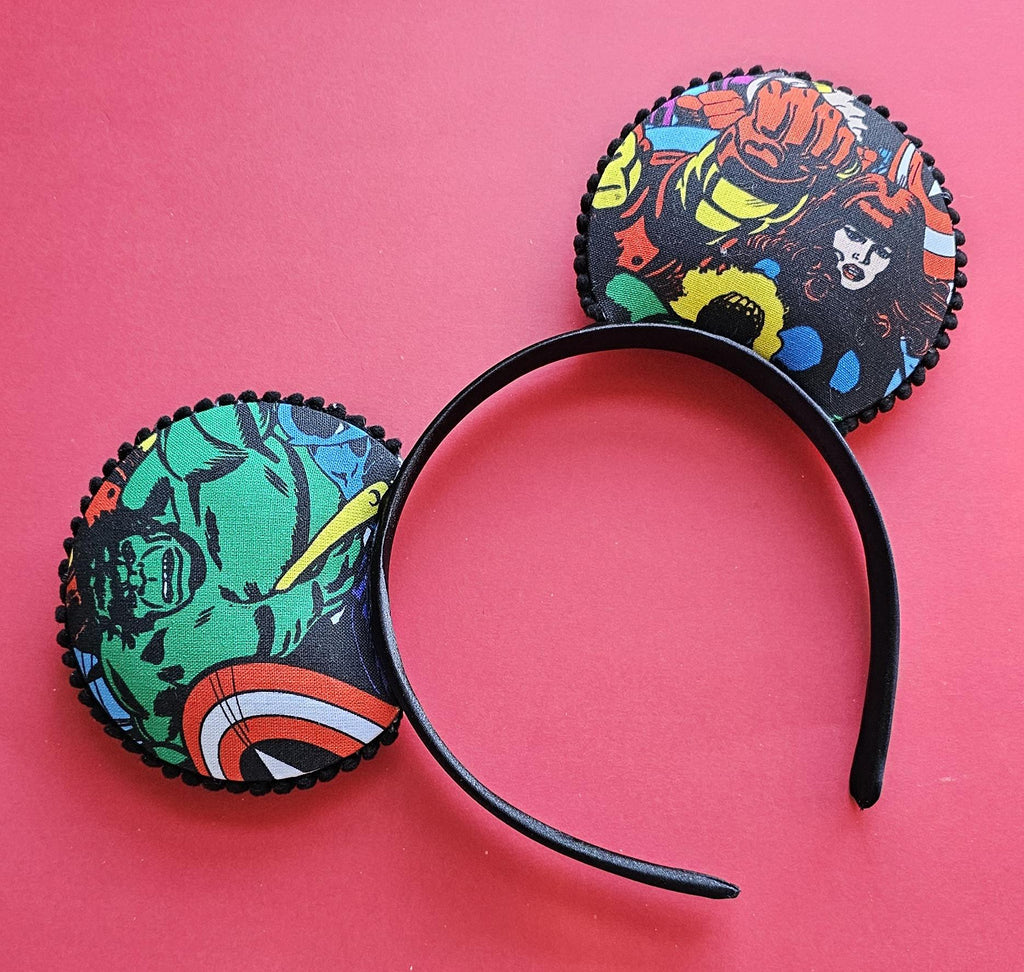 Marvel print 2 - mouse ears headband