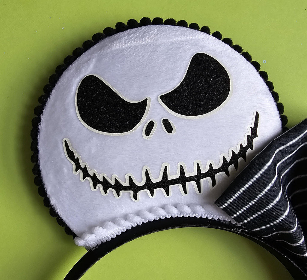 Glow in the dark Jack & Oogie boogie - mouse ears headband