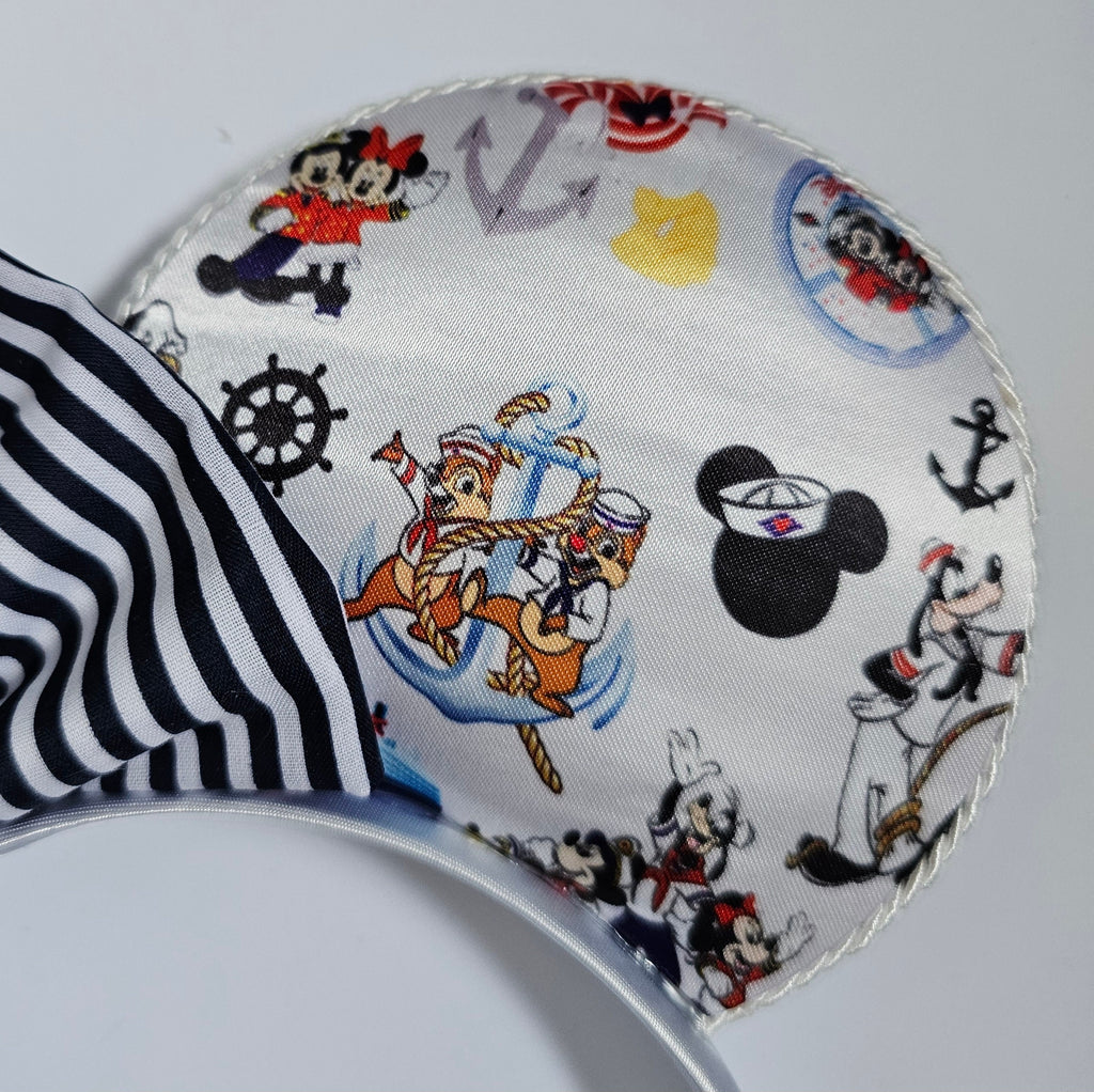 Best cruise ever print fabric - mouse ears headband