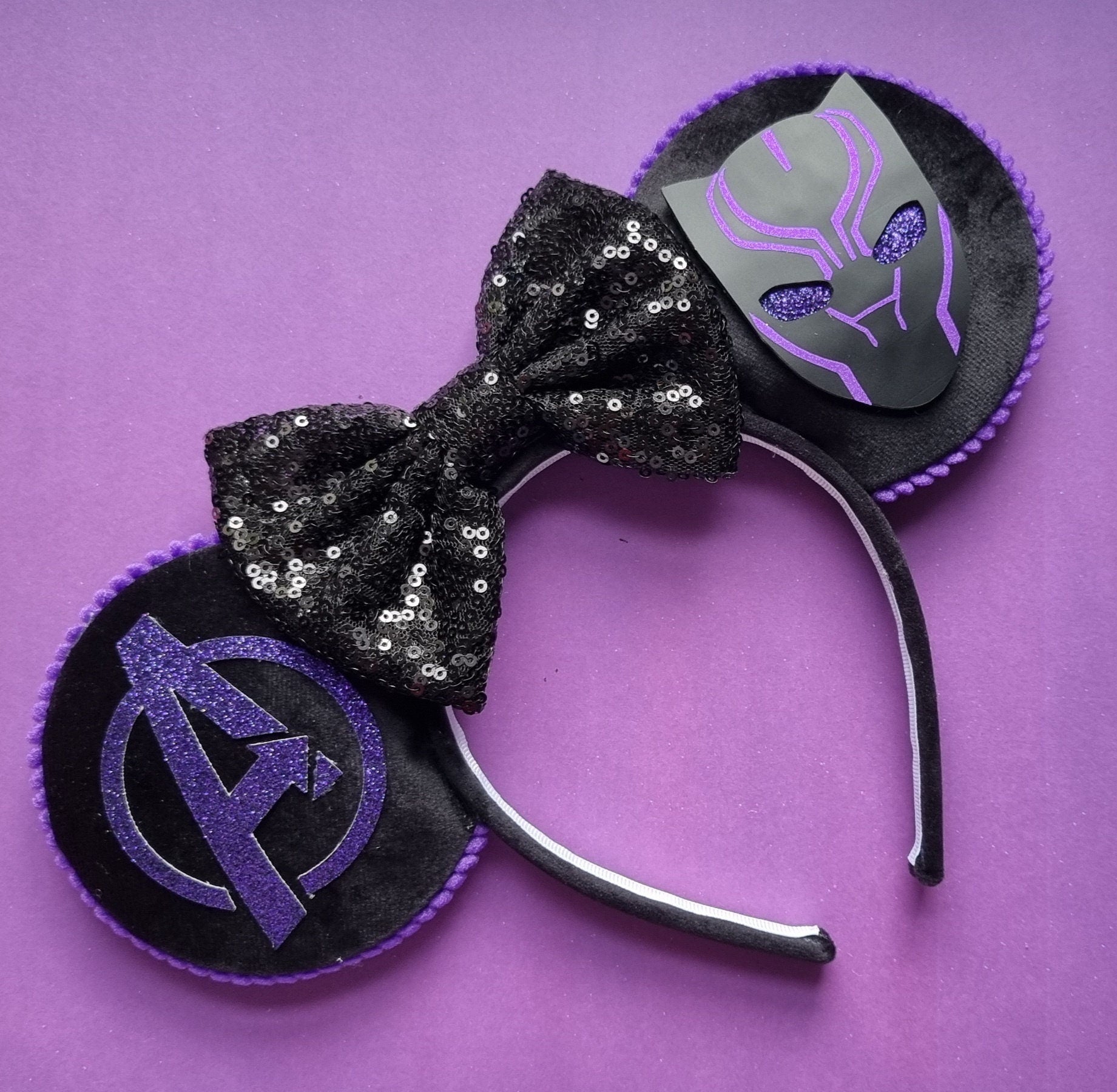 Black panther - mouse ears headband