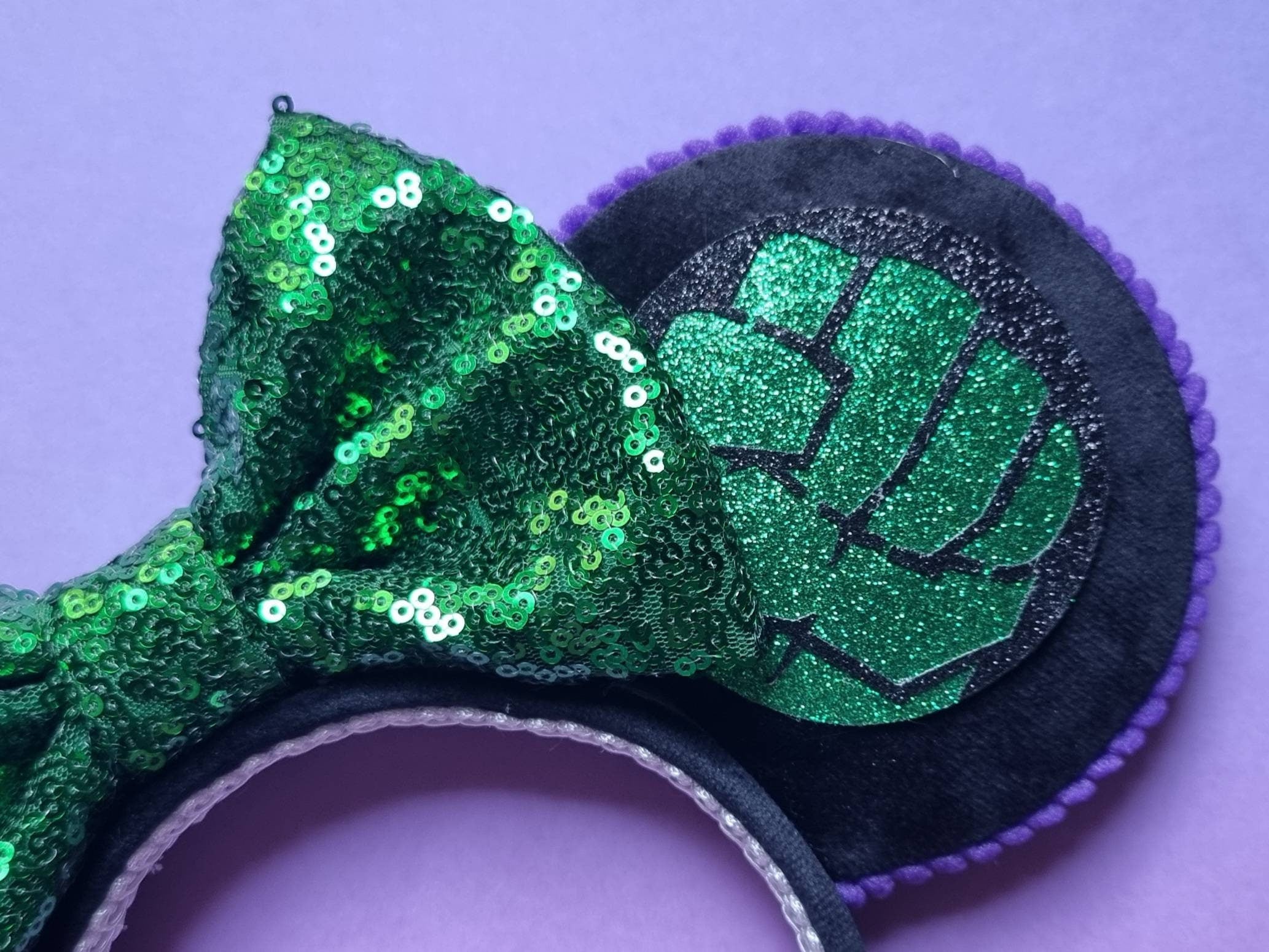 Hulk inspired - mouse ears headband