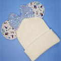 Frozen print mouse ears - Winter beanie hat