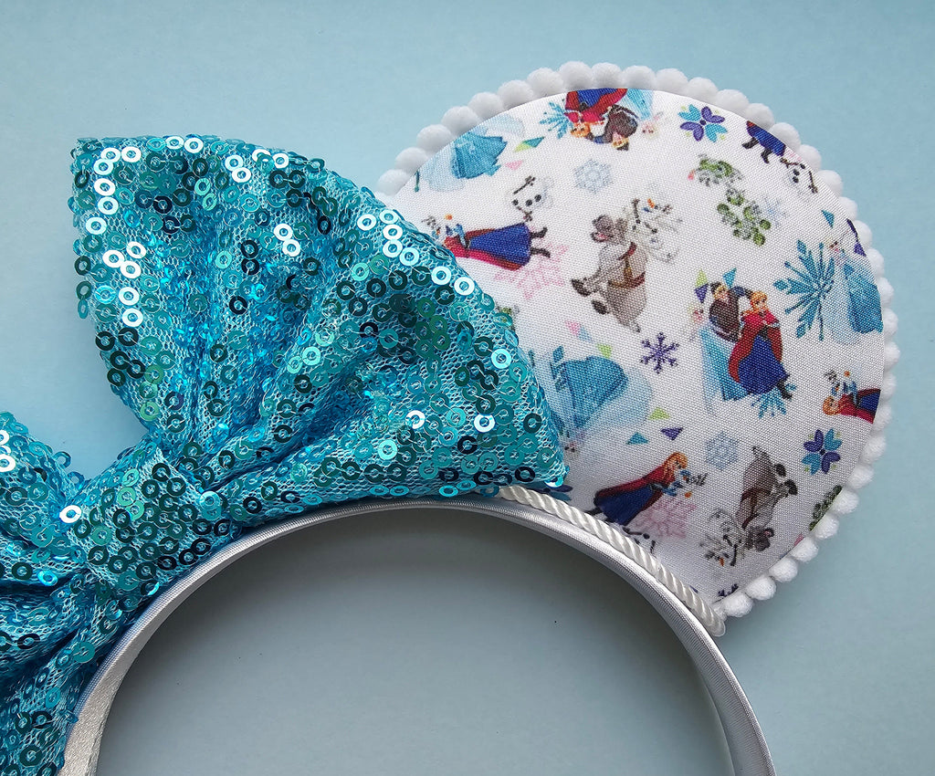 Frozen print - mouse ears headband