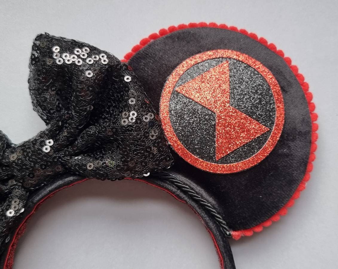 Black widow - mouse ears headband