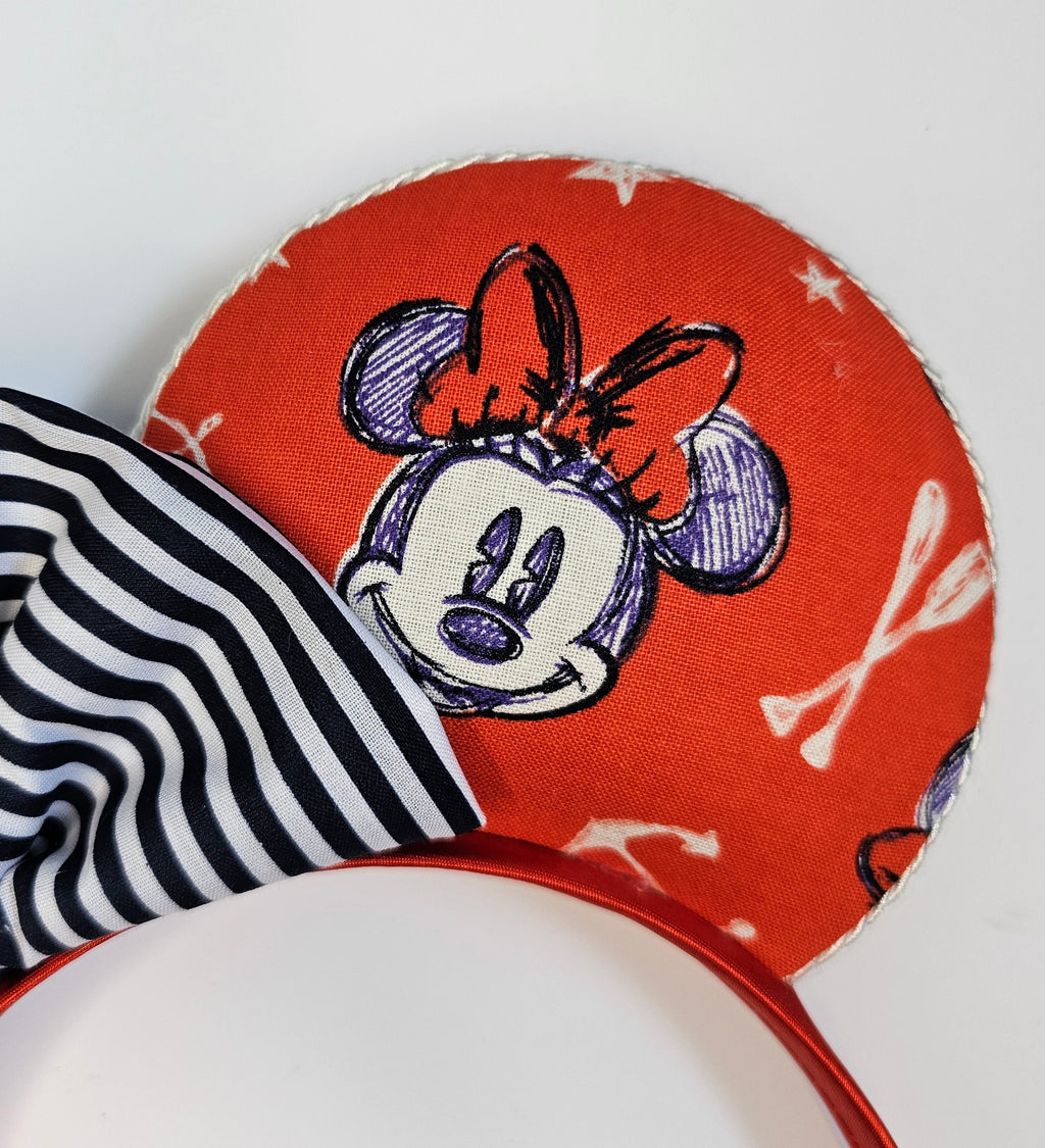 Red cruise print ears