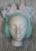 Elsa frozen print mouse ears - Earmuffs - ready to ship