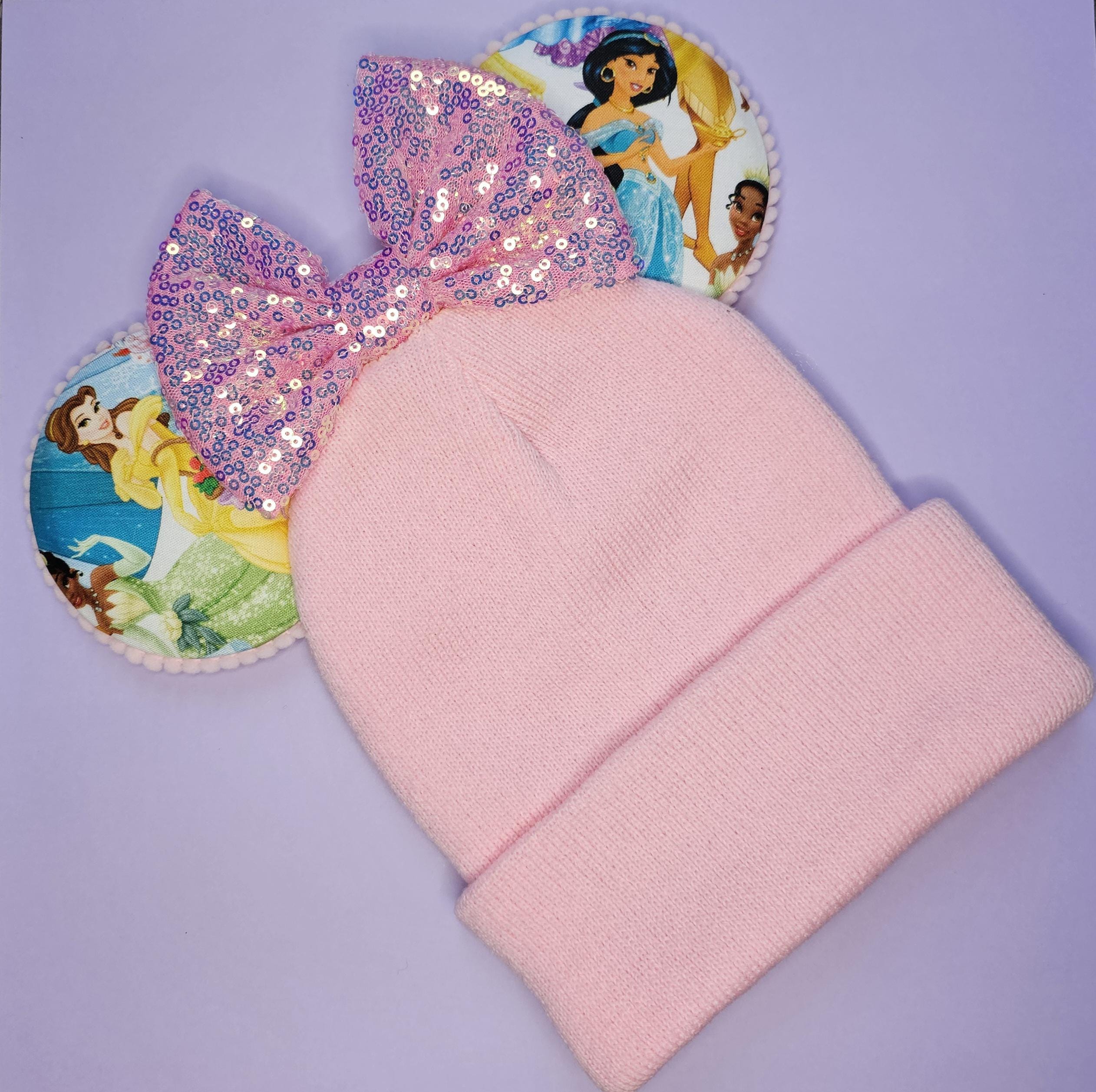 Princess print mouse ears - Winter beanie hat