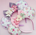Pretty floral - mouse ears headband