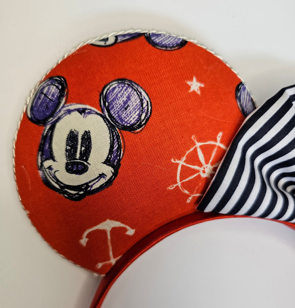 Red cruise print ears