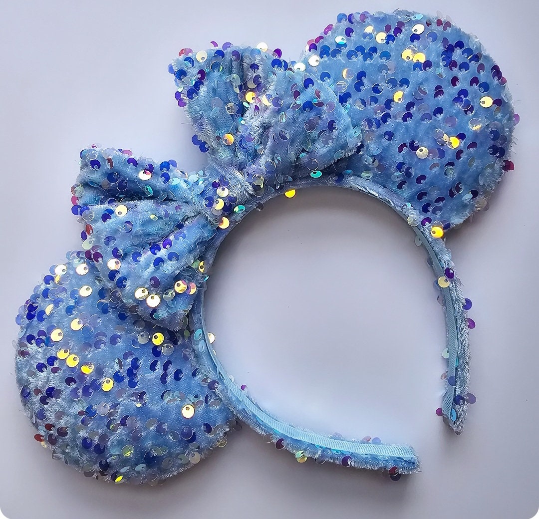 Velour sequin - mouse ears headband