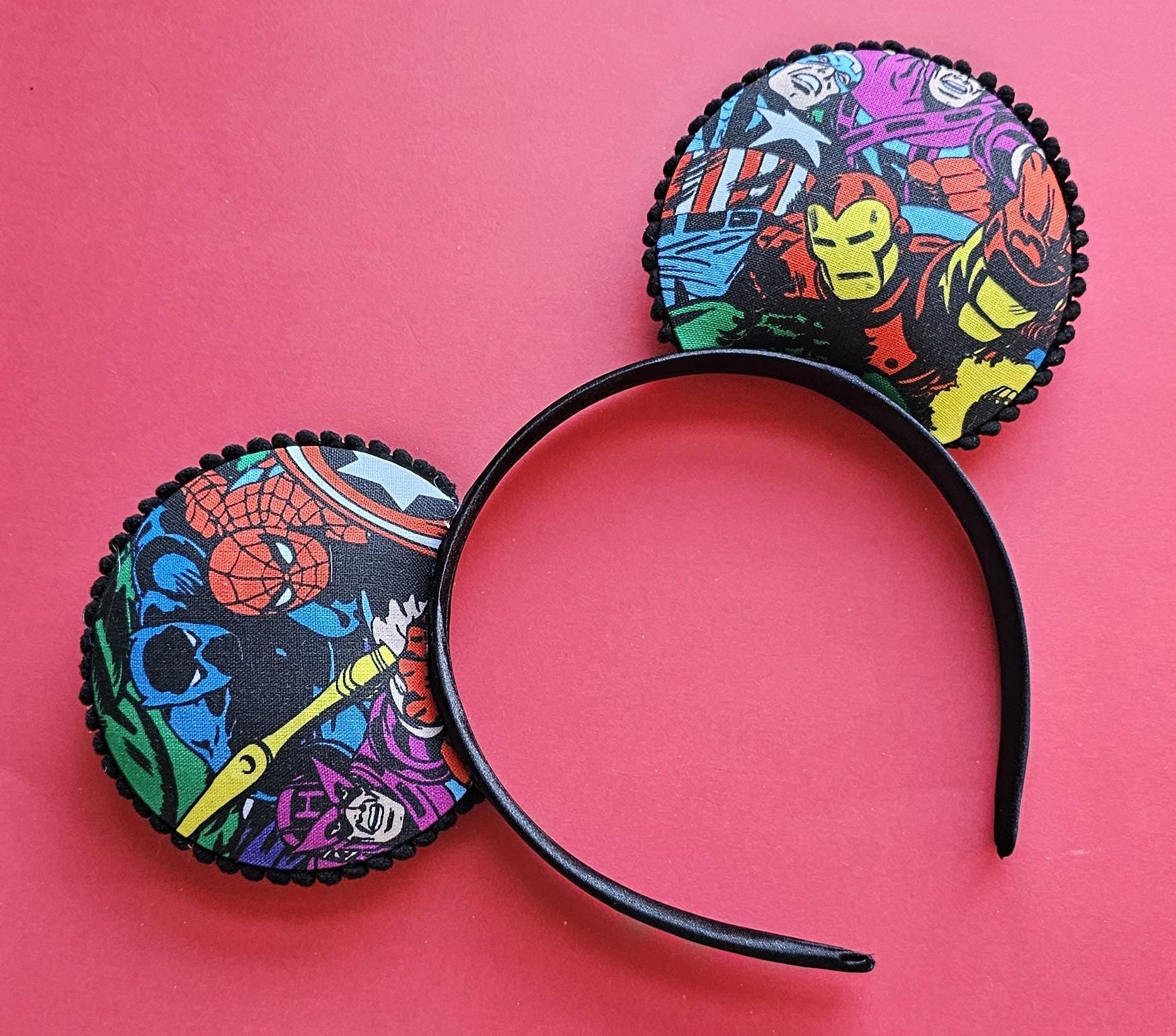 Marvel print 2 - mouse ears headband