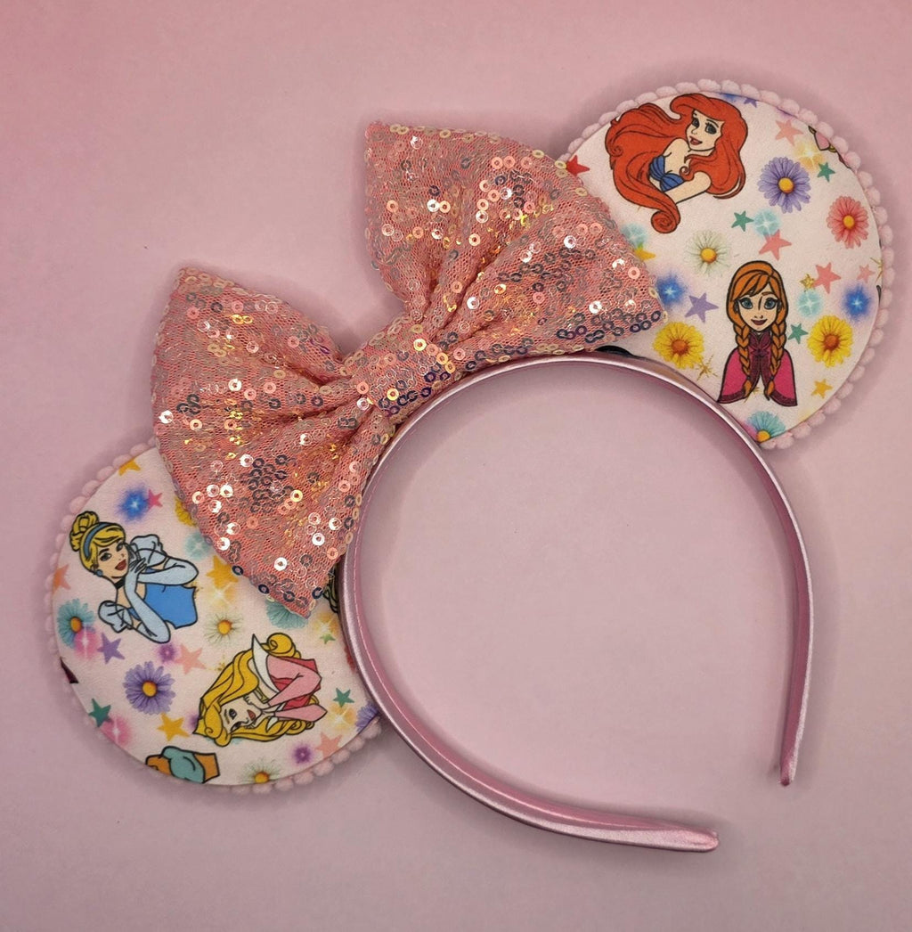 Princess print ears - 3.5" ready to ship