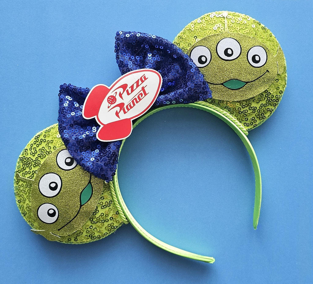 Alien pizza planet - mouse ears headband