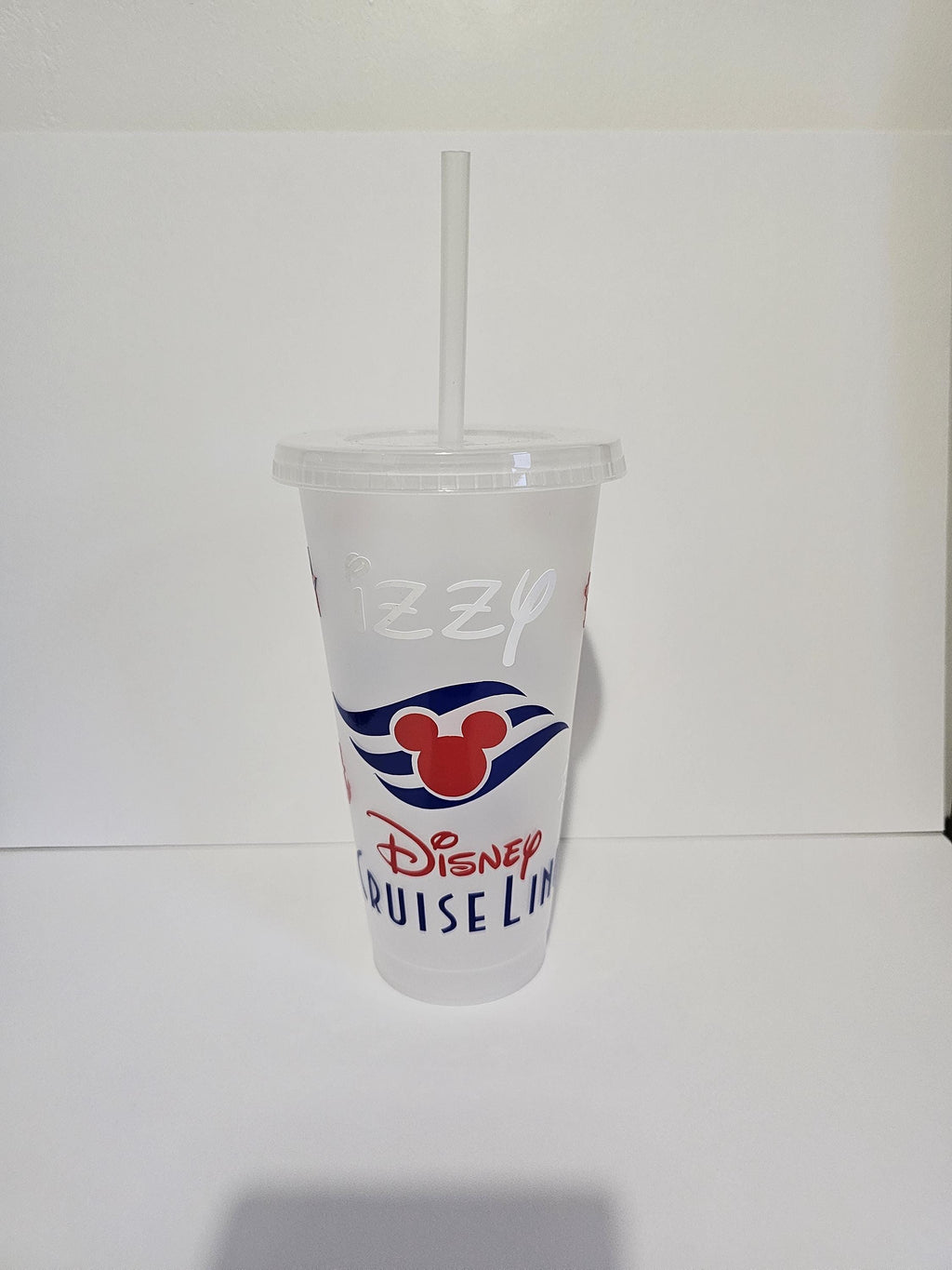 Cruise line cold cup with lid & straw - personalised tumbler