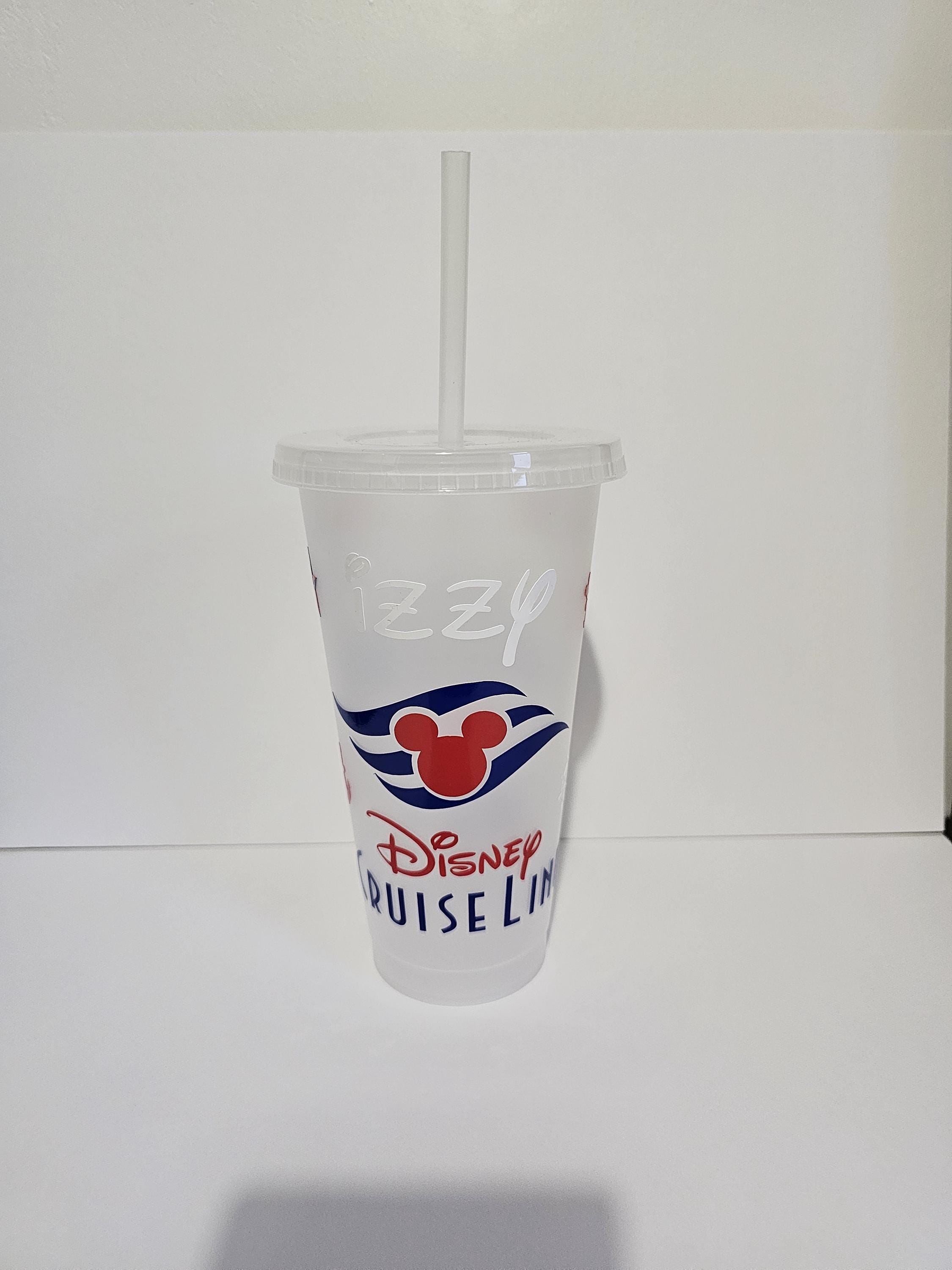 Cruise line cold cup with lid & straw - personalised tumbler