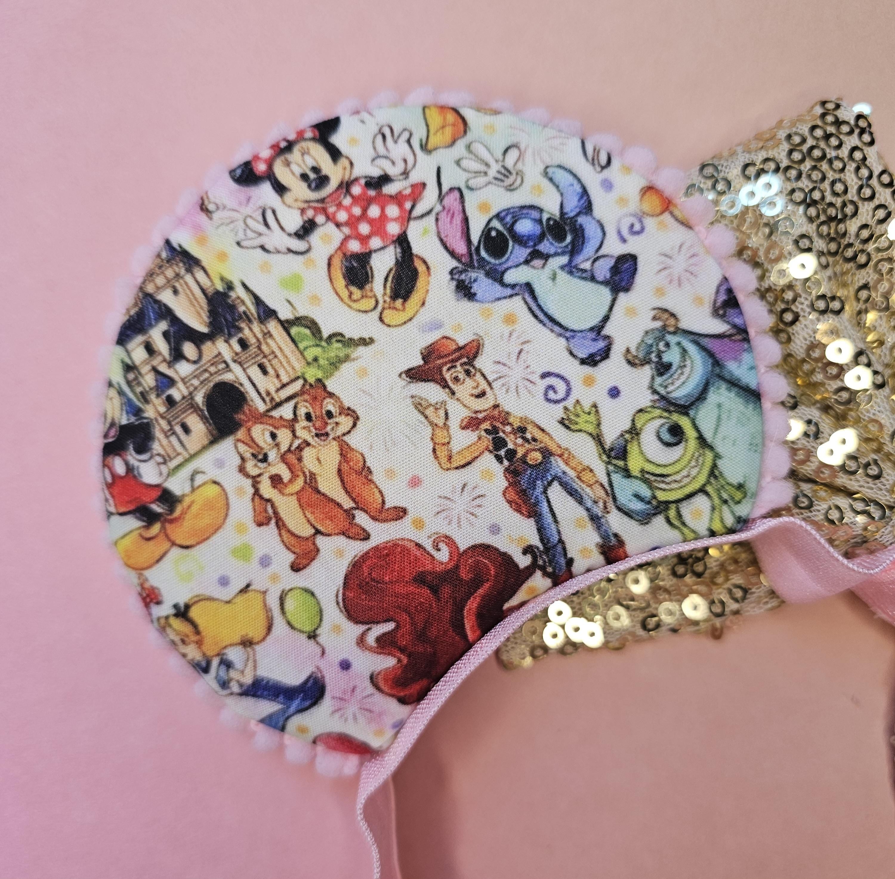 Magic kingdom castle print- mouse ears headband