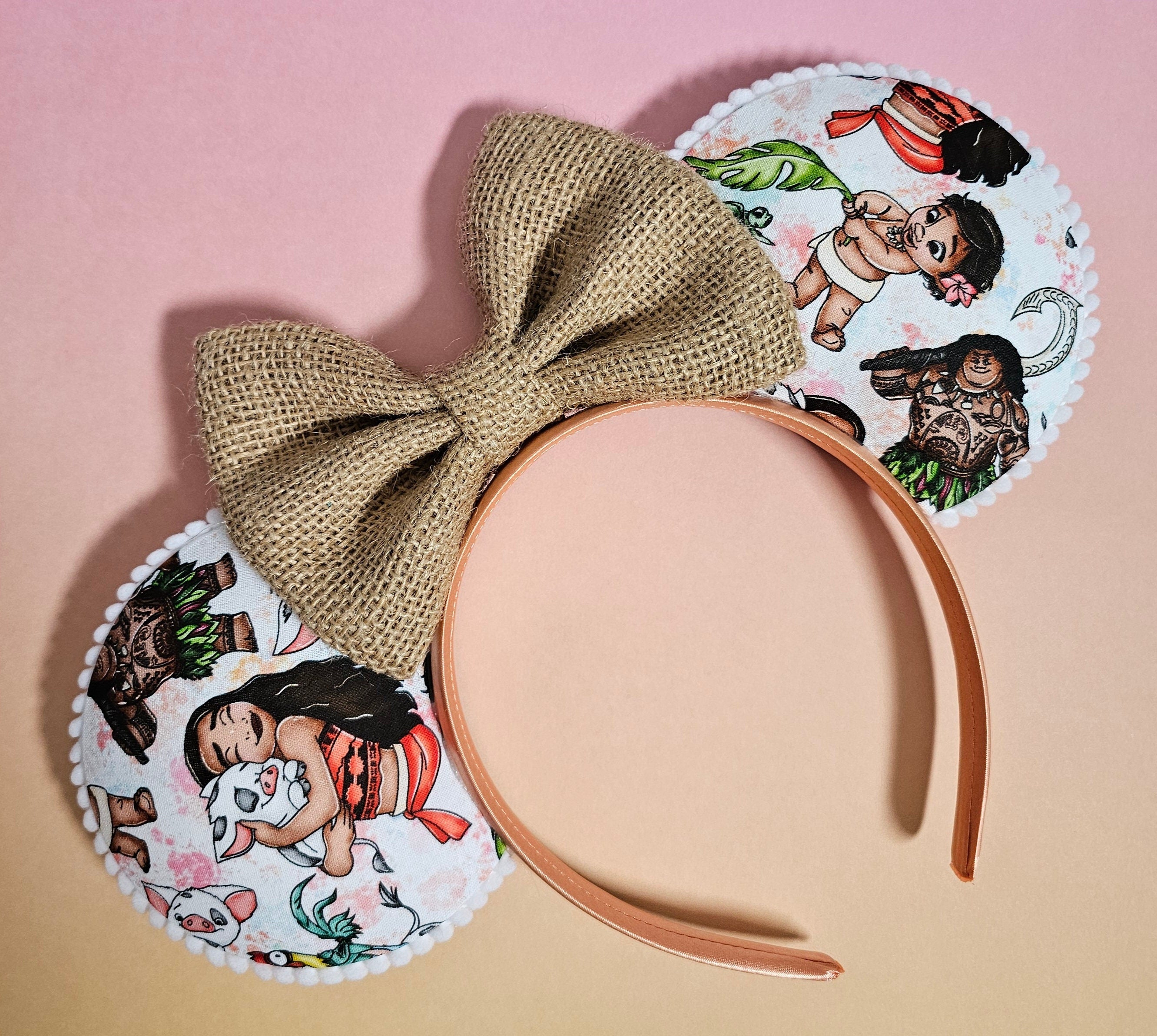 Moana print - mouse ears headband