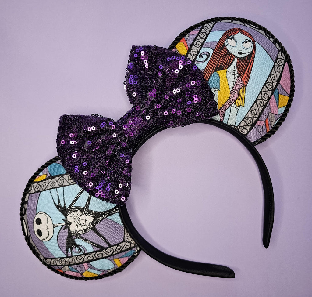 Jack & sally - mouse ears headband