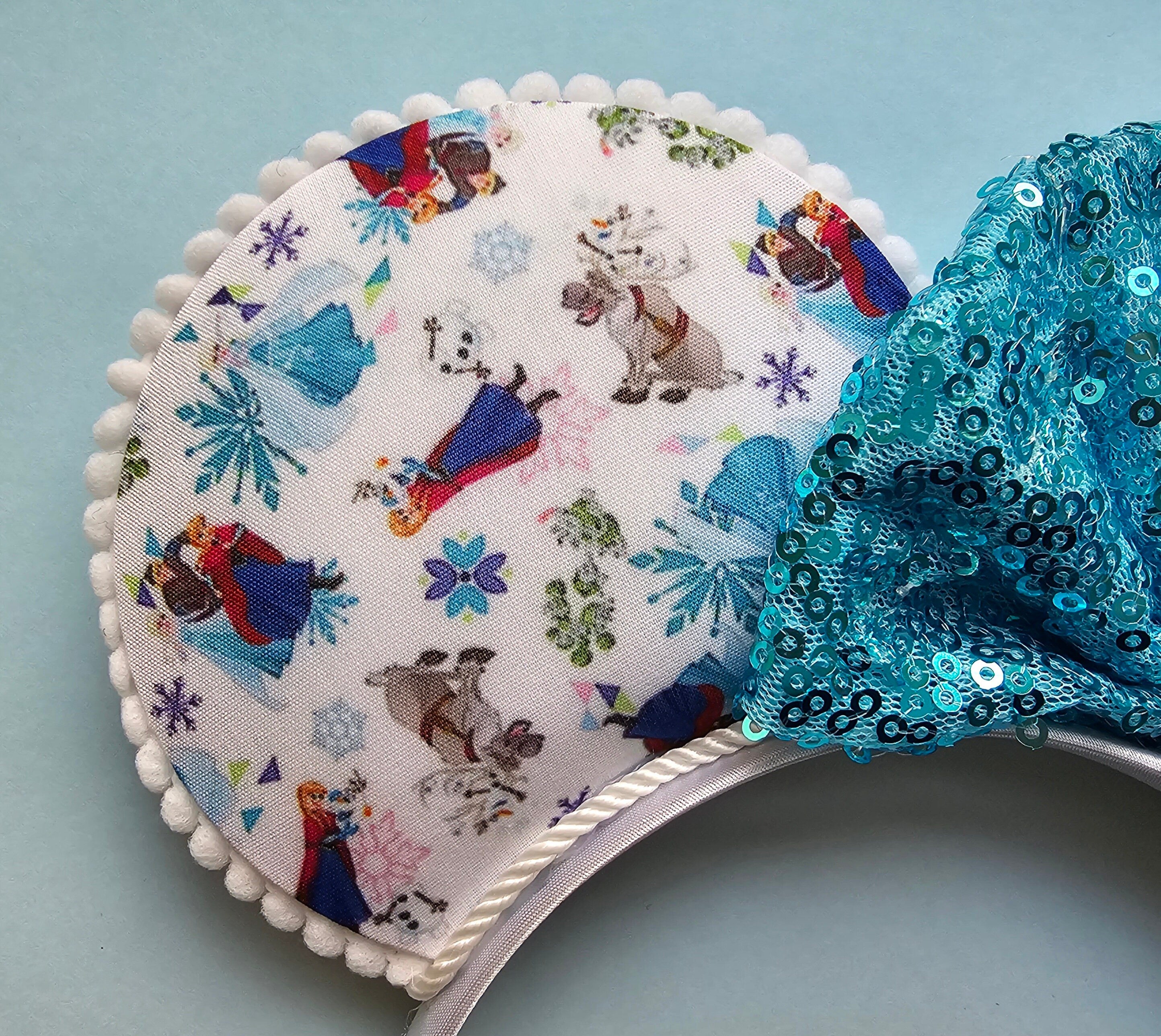 Frozen print - mouse ears headband