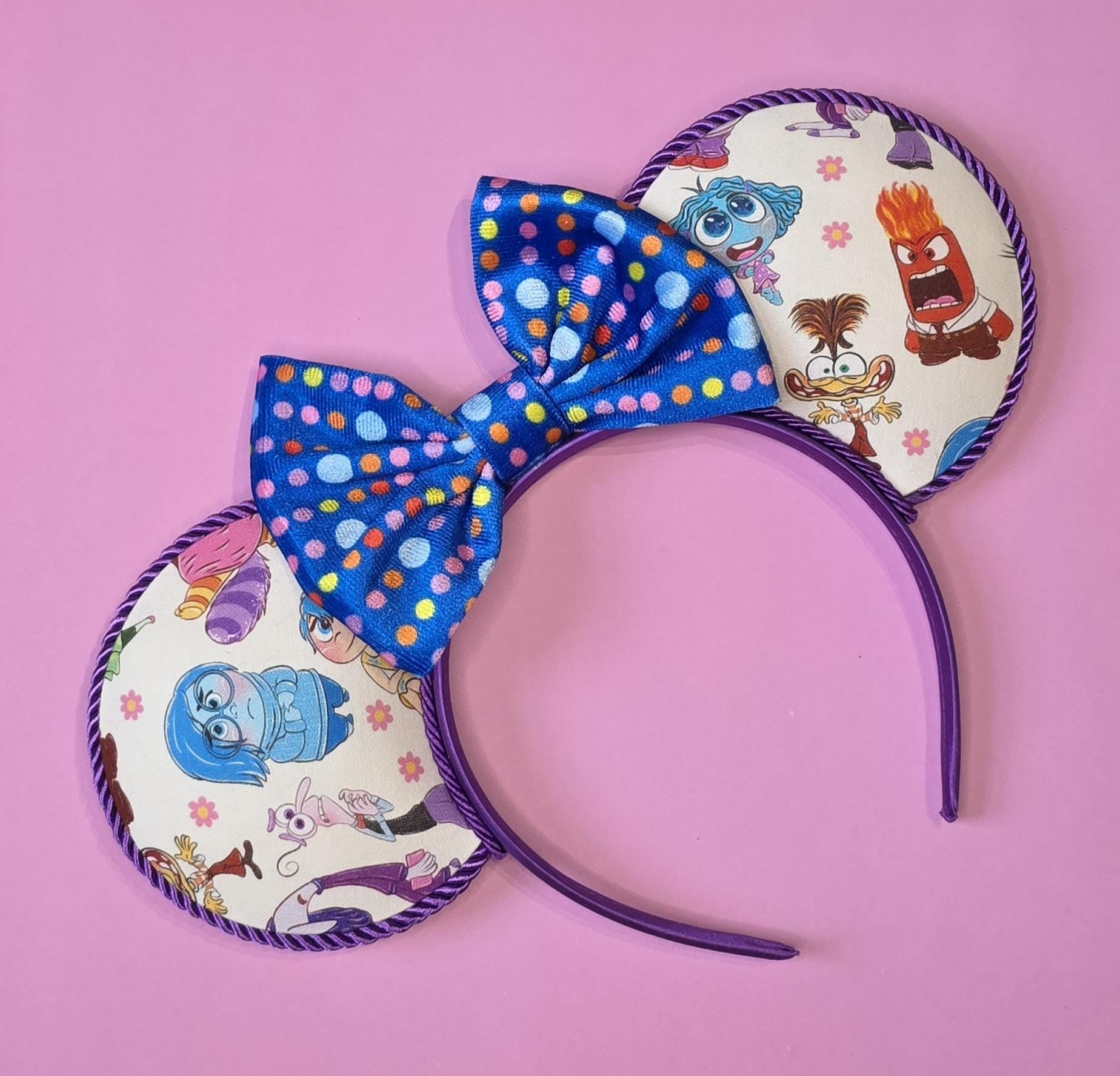 Inside out print ears - mouse ears headband