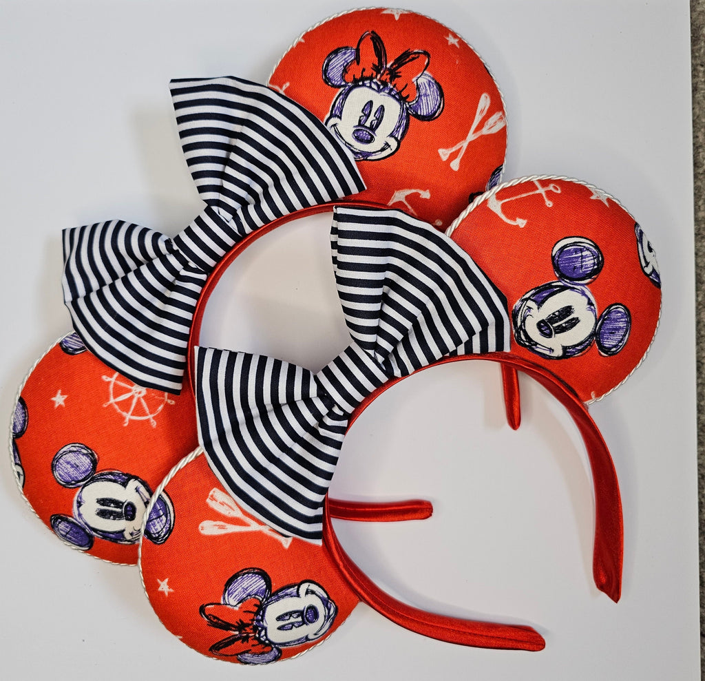 Red cruise print ears