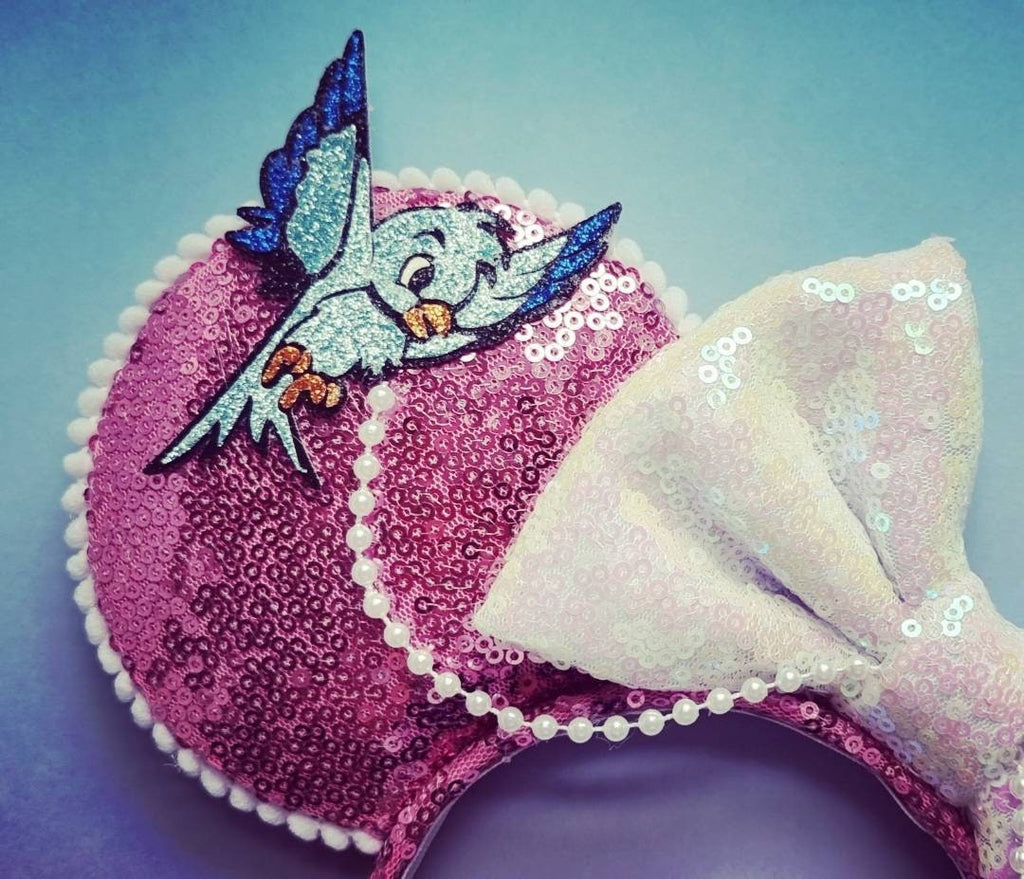 Pink Cinderella - mouse ears headband