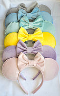 Pretty pastel velour - mouse ears headband
