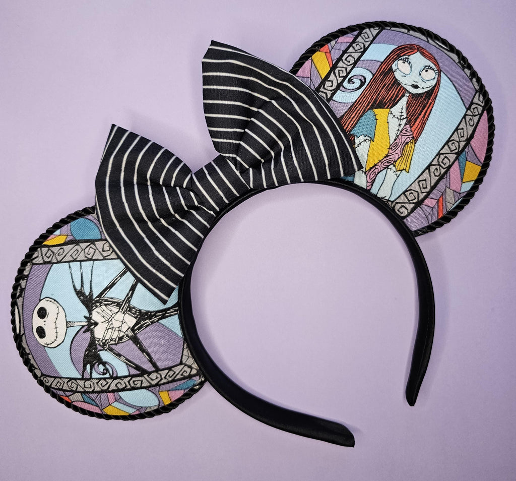 Jack & sally - mouse ears headband