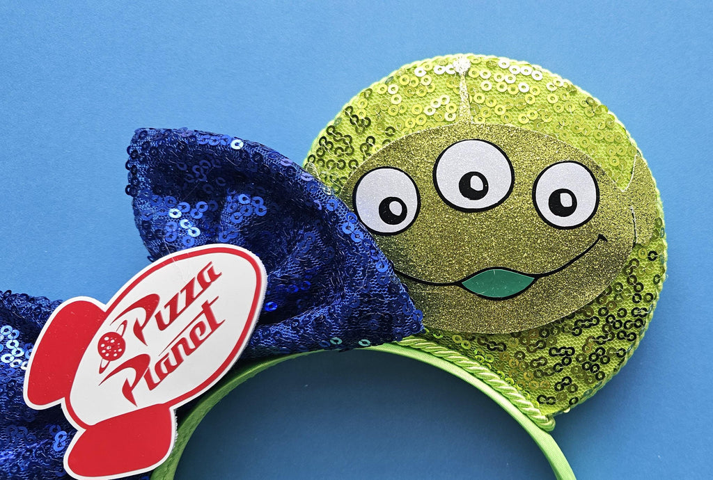 Alien pizza planet - mouse ears headband