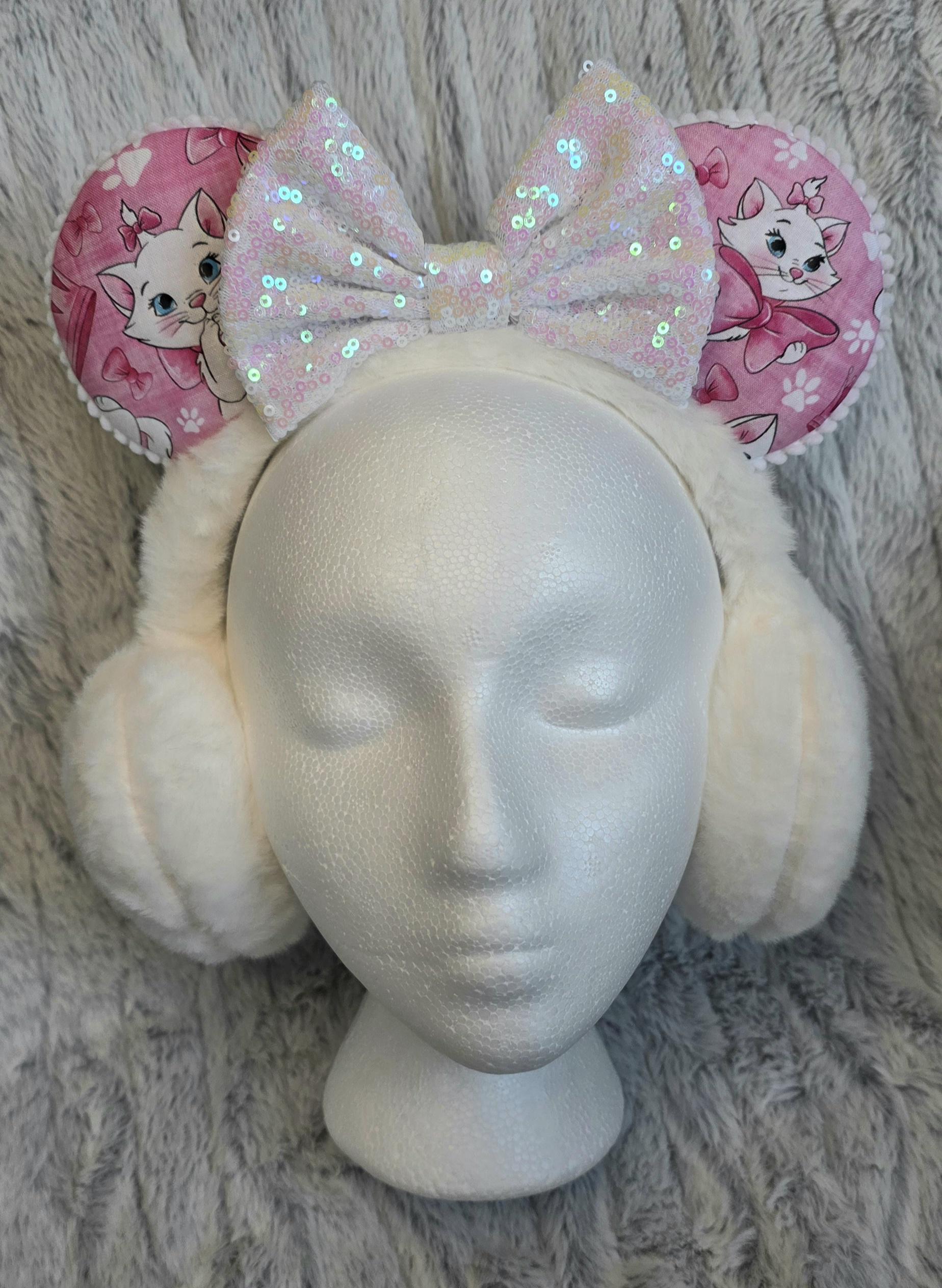 Marie print mouse ears - Earmuffs - Ready to ship