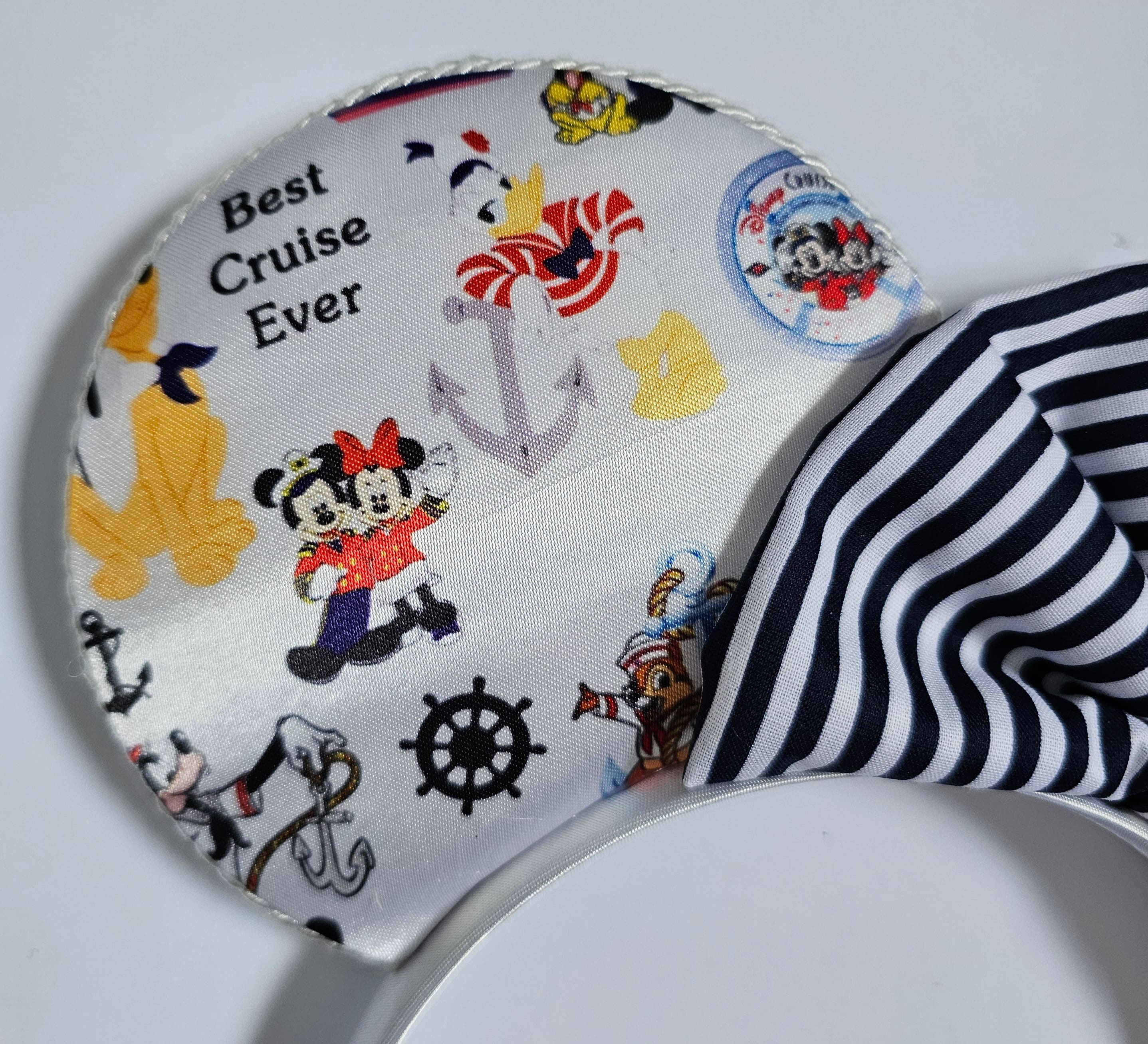 Best cruise ever print fabric - mouse ears headband