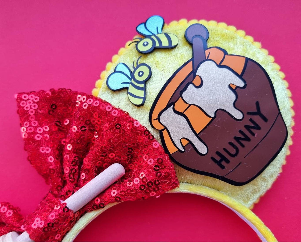 Pooh bear - mouse ears headband