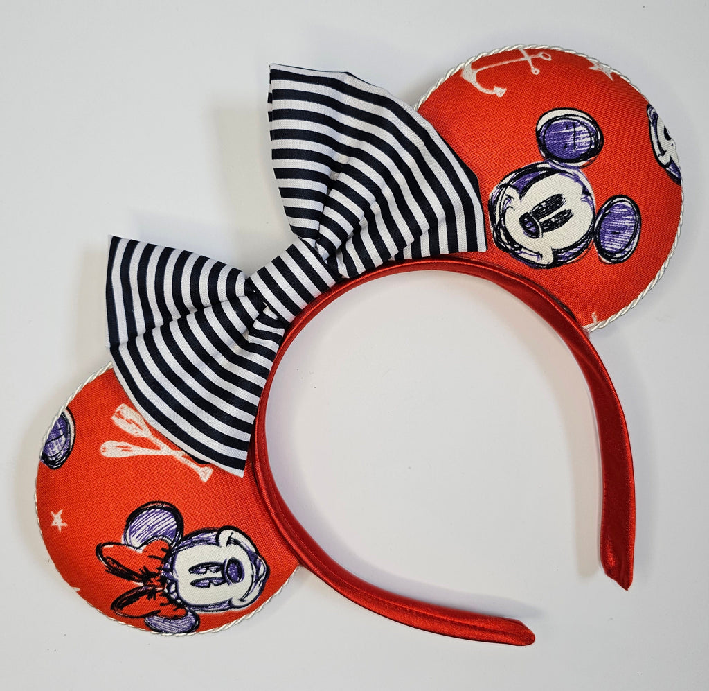 Red cruise print ears