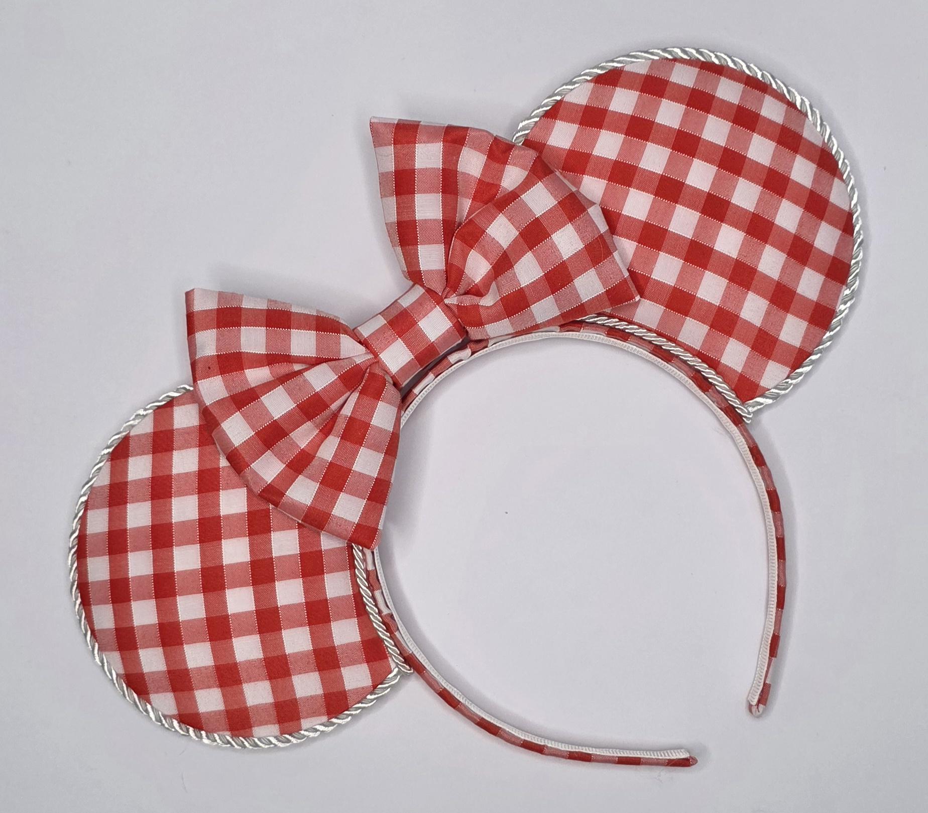 Gingham mouse ears