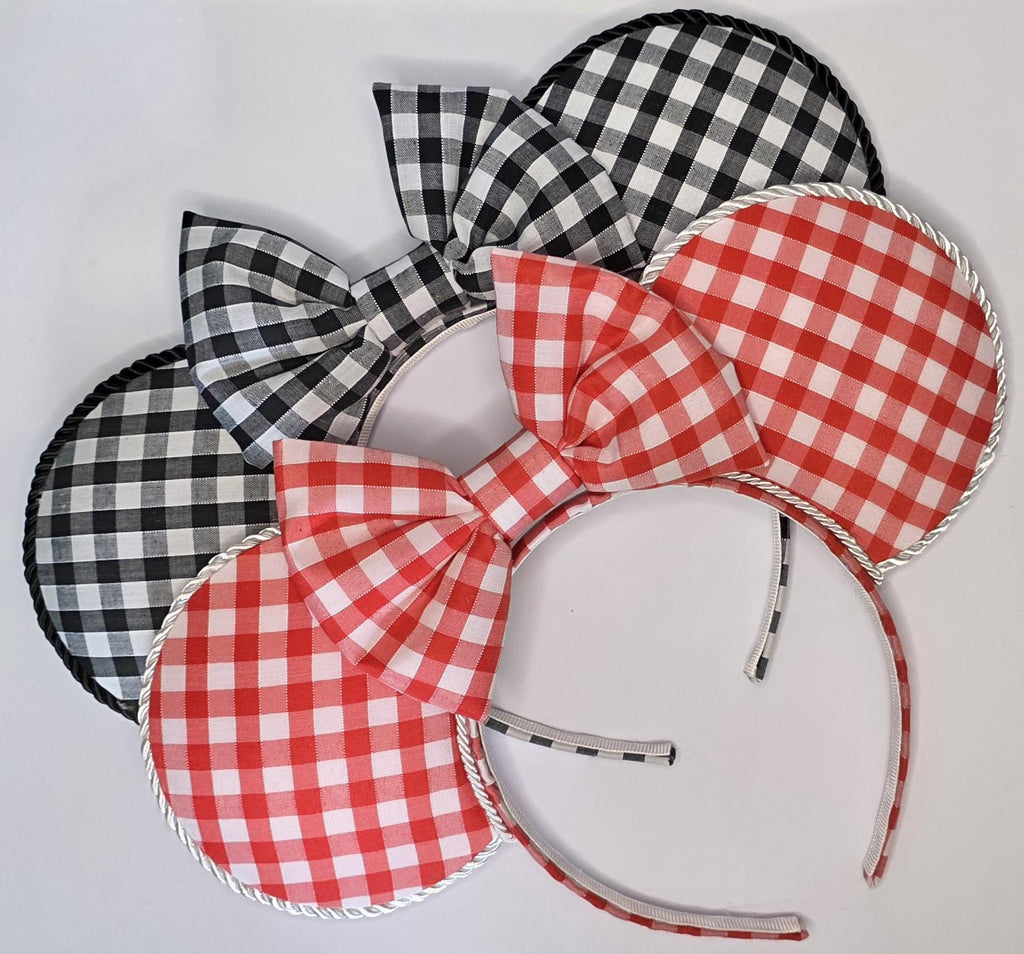 Gingham mouse ears